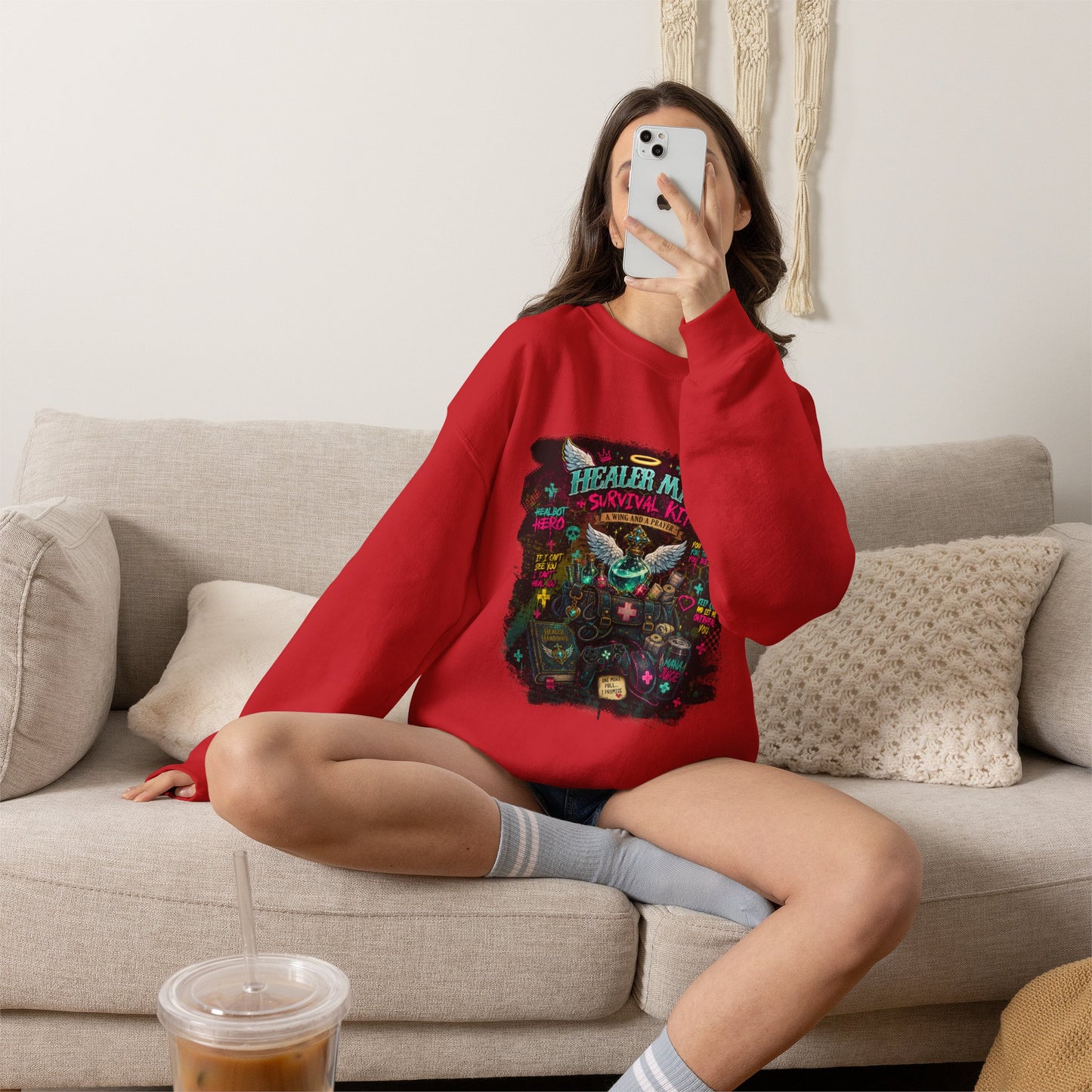 Healer Main Survival Kit | Fantasy Gamer Sweatshirt