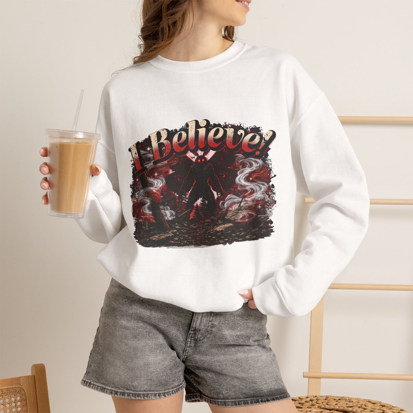I Believe... Mothman Crewneck Sweatshirt