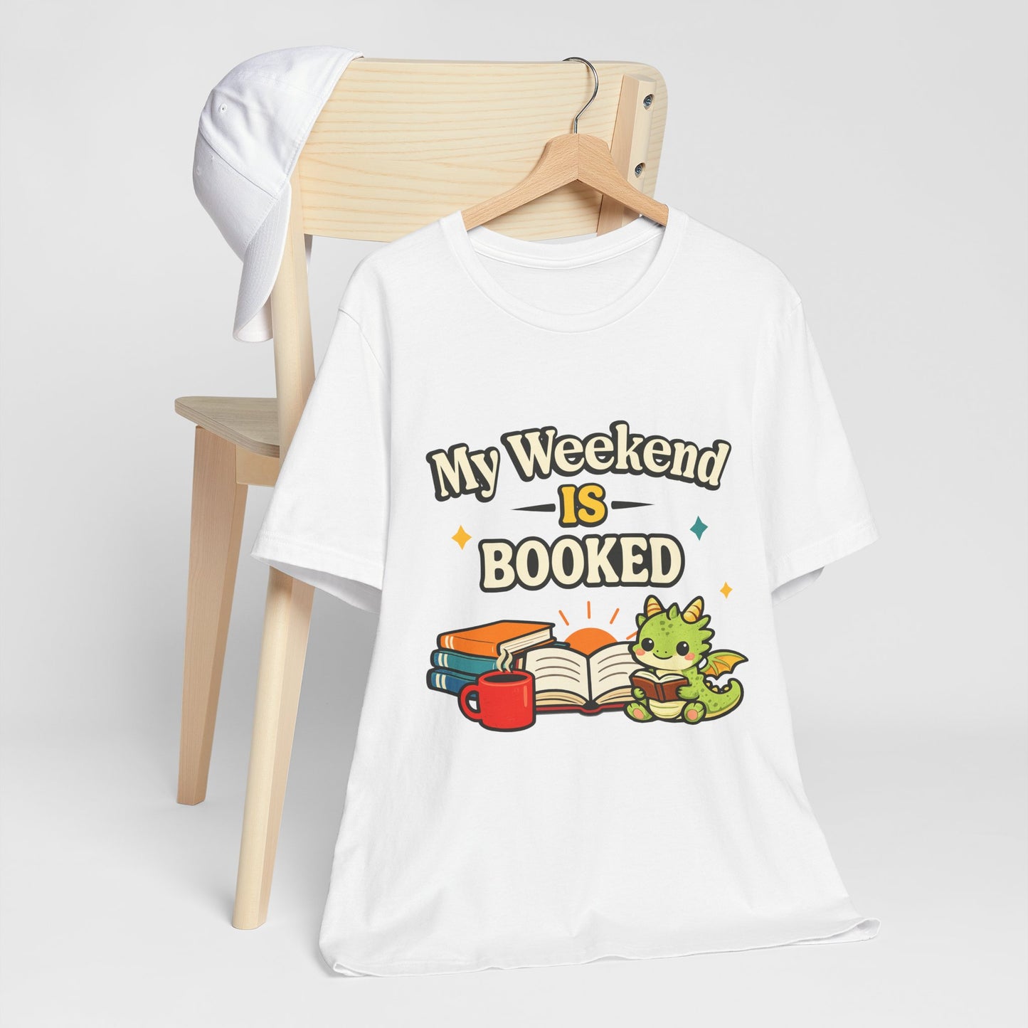 My Weekend Is Booked Cute Book Dragon Reading T-Shirt
