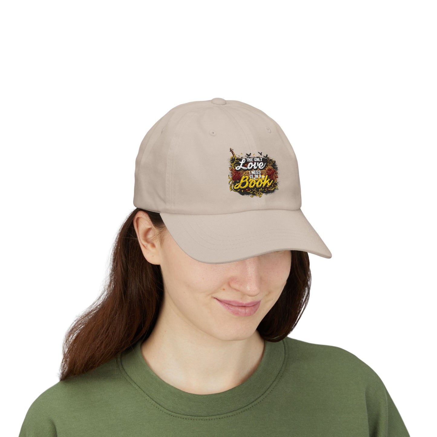 The Only Love I Need Is in a Book Dad Cap | BookTok Embroidered Hat