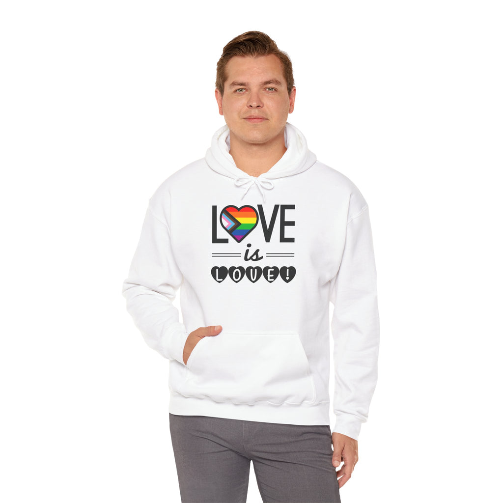 Love Is Love Hoodie — Rainbow Heart Pride Pullover