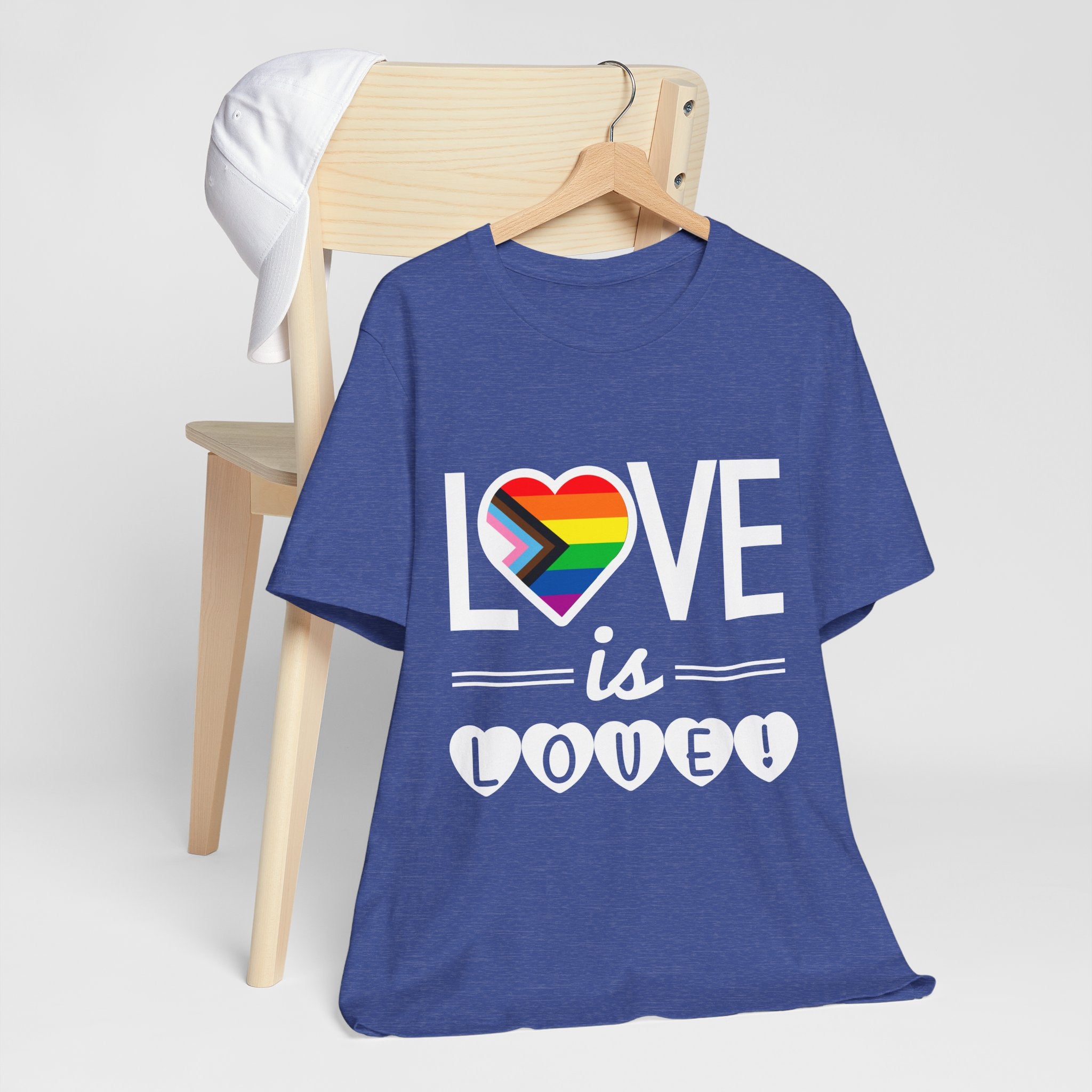 Love Is Love T-Shirt — Rainbow Heart Pride Tee