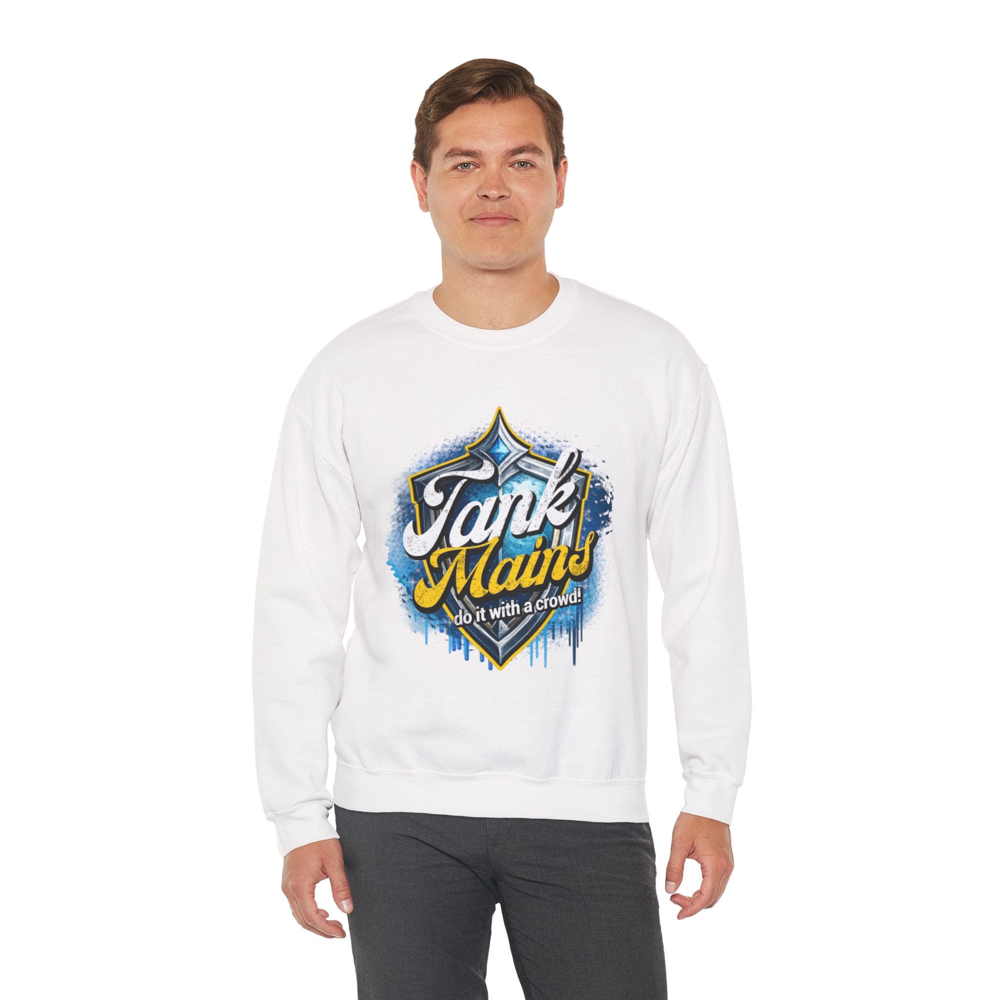 Tank Mains Crewneck Sweatshirt — Gamer Esports Graphic Pullover