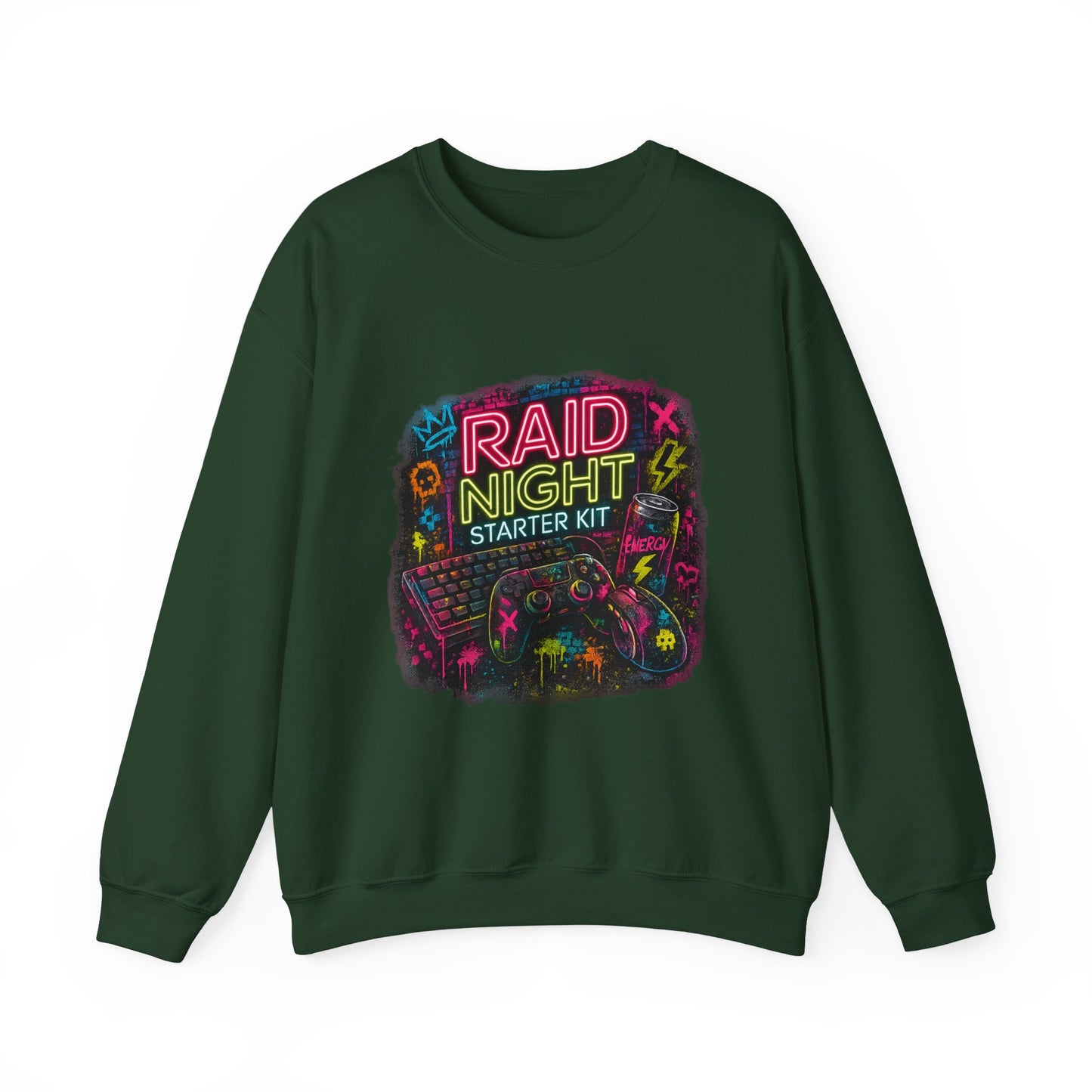 Raid Night Starter Kit | Retro Neon Gamer Sweatshirt