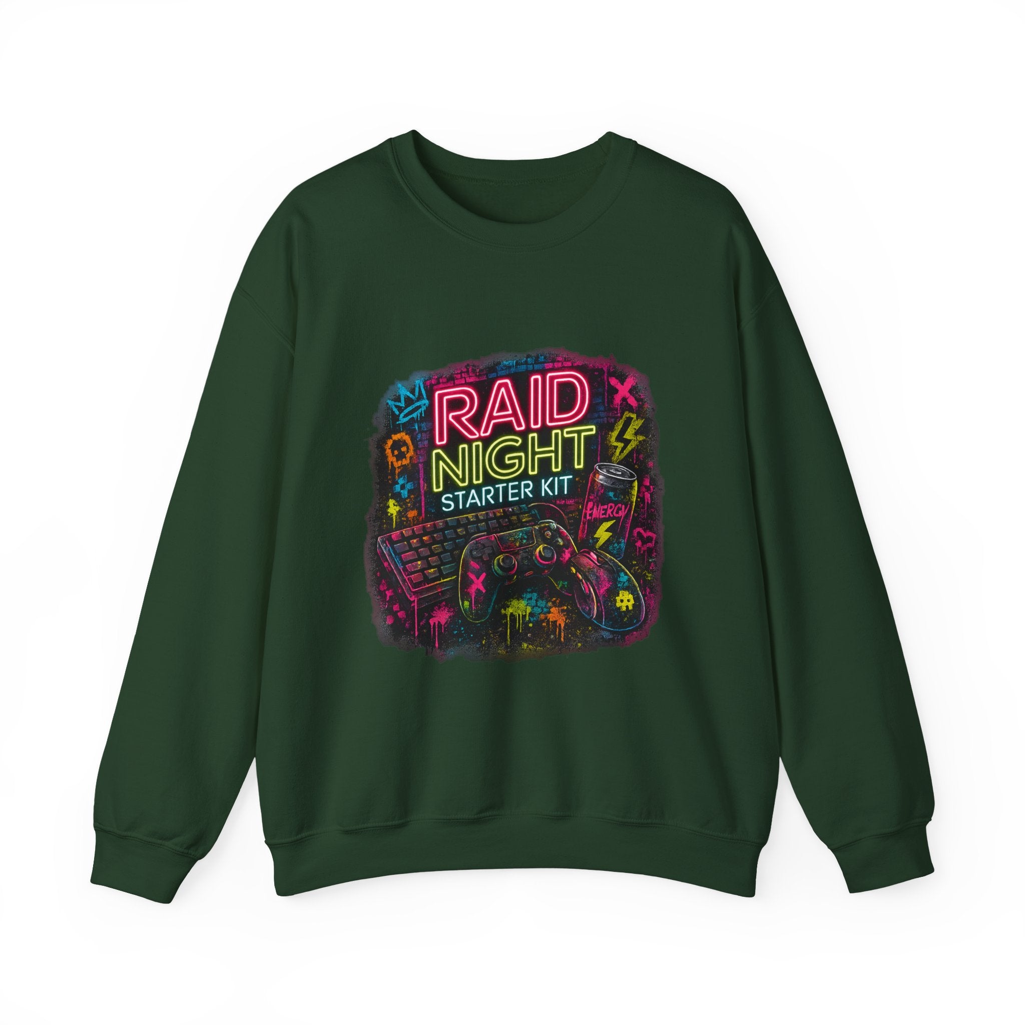 Raid Night Starter Kit | Retro Neon Gamer Sweatshirt