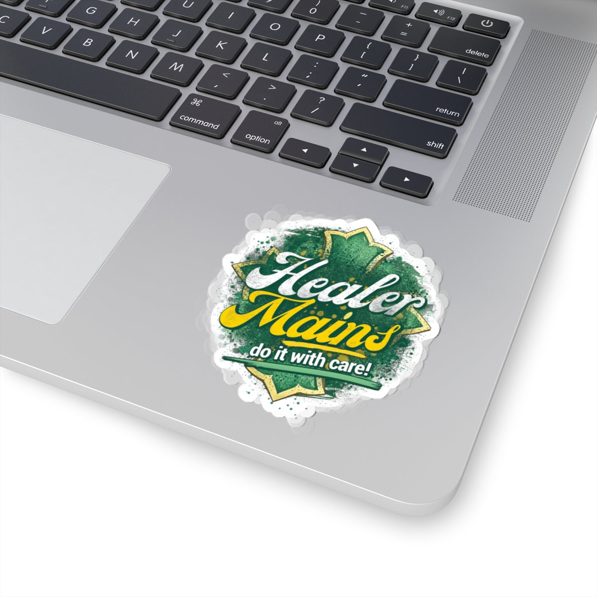 Healer Mains Kiss-Cut Sticker — "Do It With Care" Gaming Medic Decal