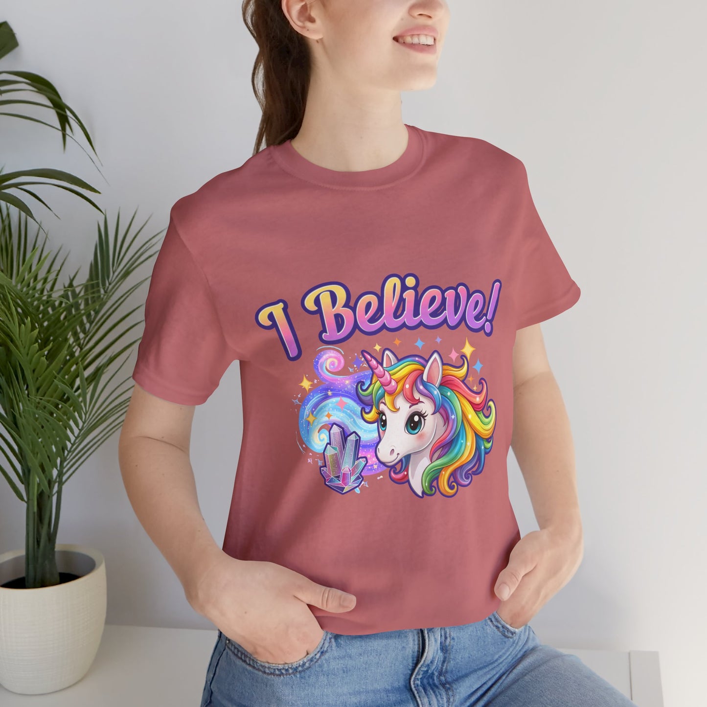 I Believe... Unicorn | Fantasy T-Shirt | Magical Rainbow Mythical Creature Graphic Tee