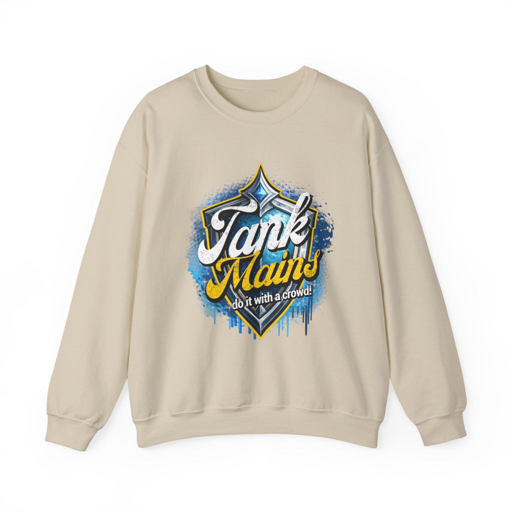 Tank Mains Crewneck Sweatshirt — Gamer Esports Graphic Pullover