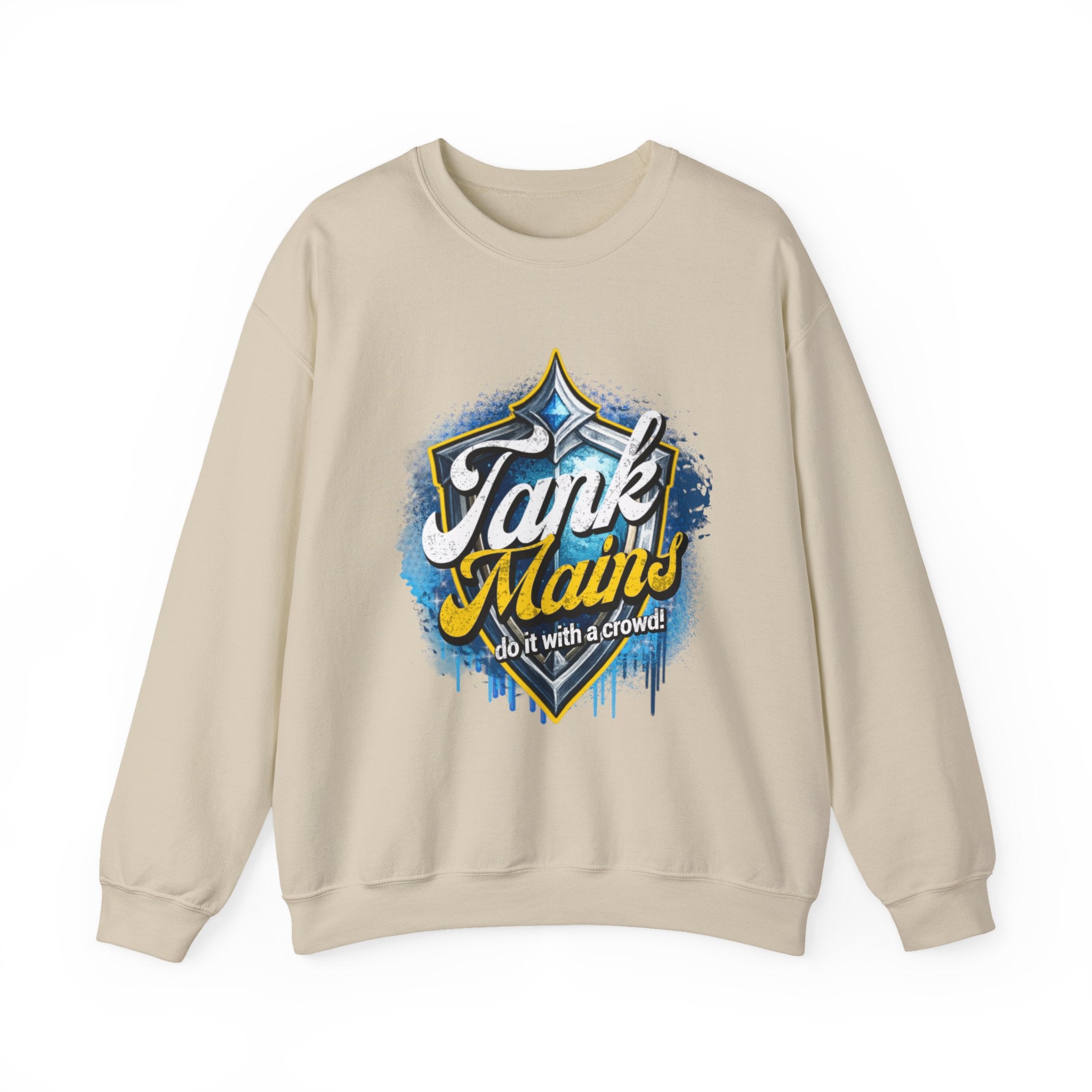 Tank Mains Crewneck Sweatshirt — Gamer Esports Graphic Pullover