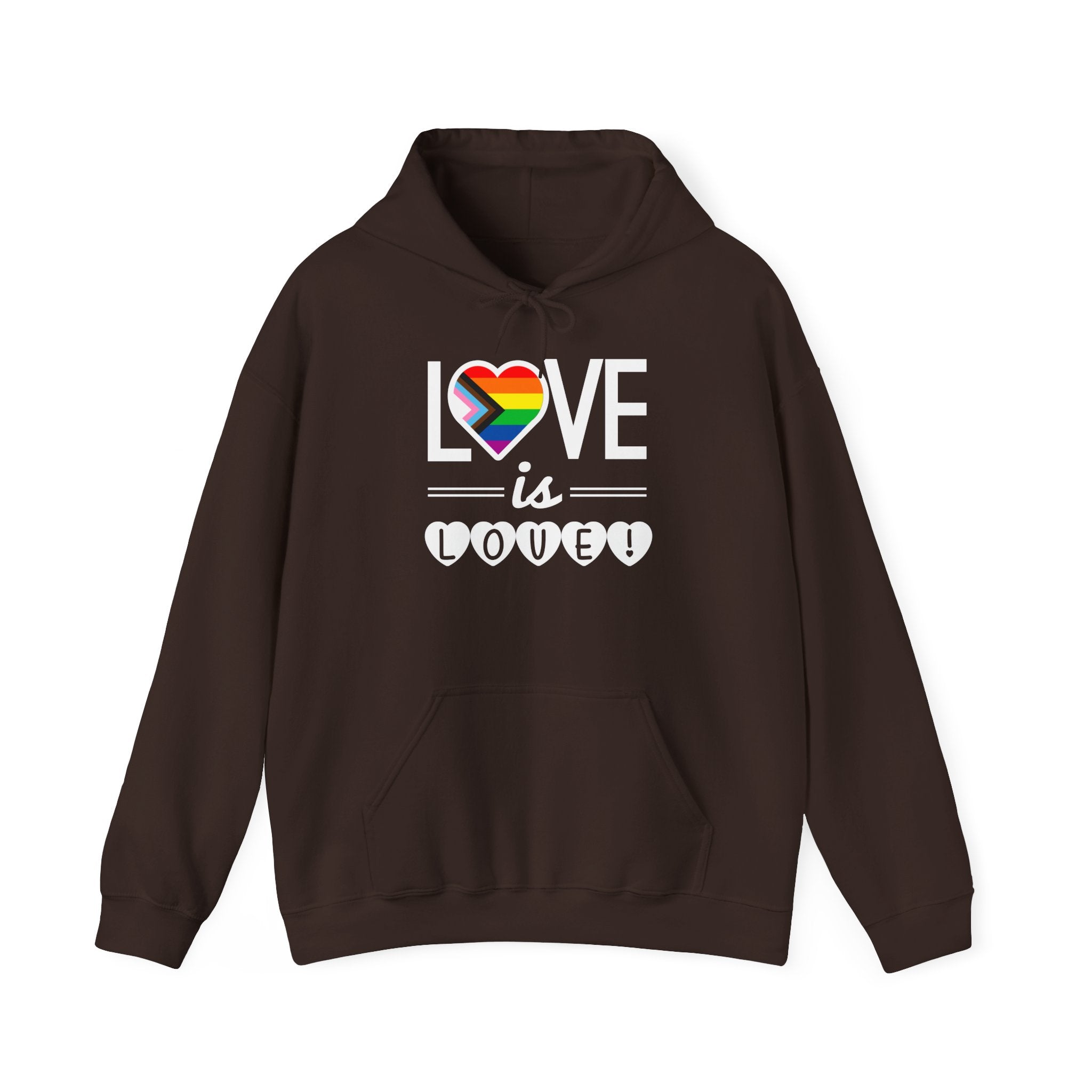 Love Is Love Hoodie — Rainbow Heart Pride Pullover