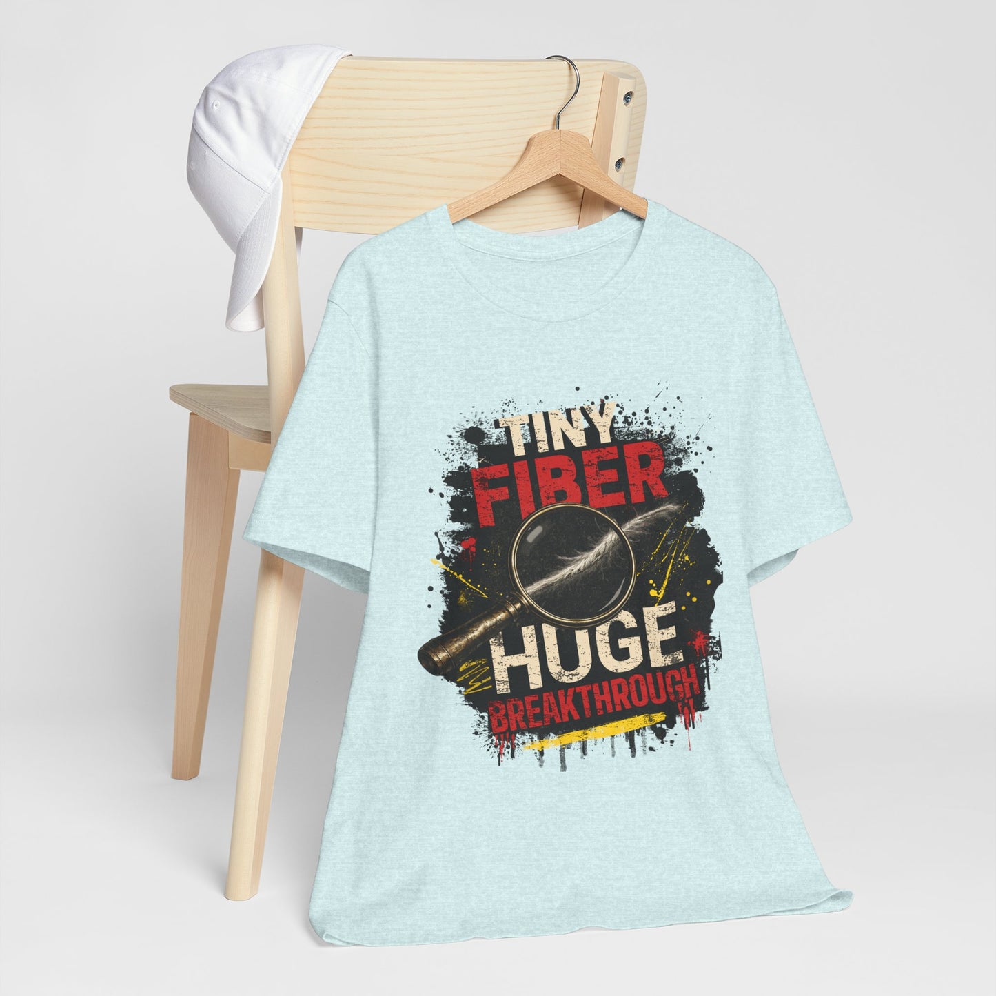 Tiny Fiber Huge Breakthrough True Crime T-Shirt | Crime Scene Investigation Tee for Detectives & Mystery Fans