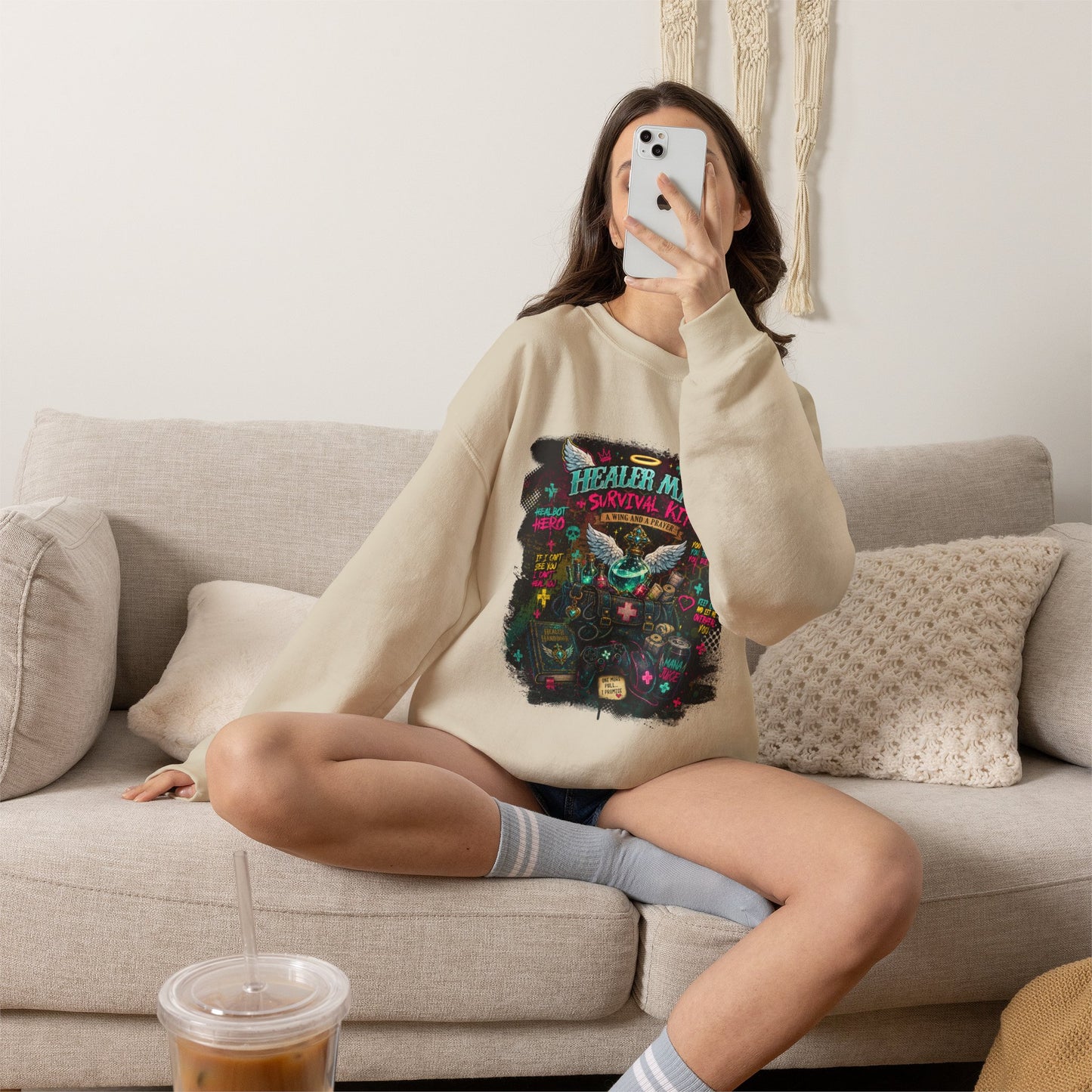 Healer Main Survival Kit | Fantasy Gamer Sweatshirt