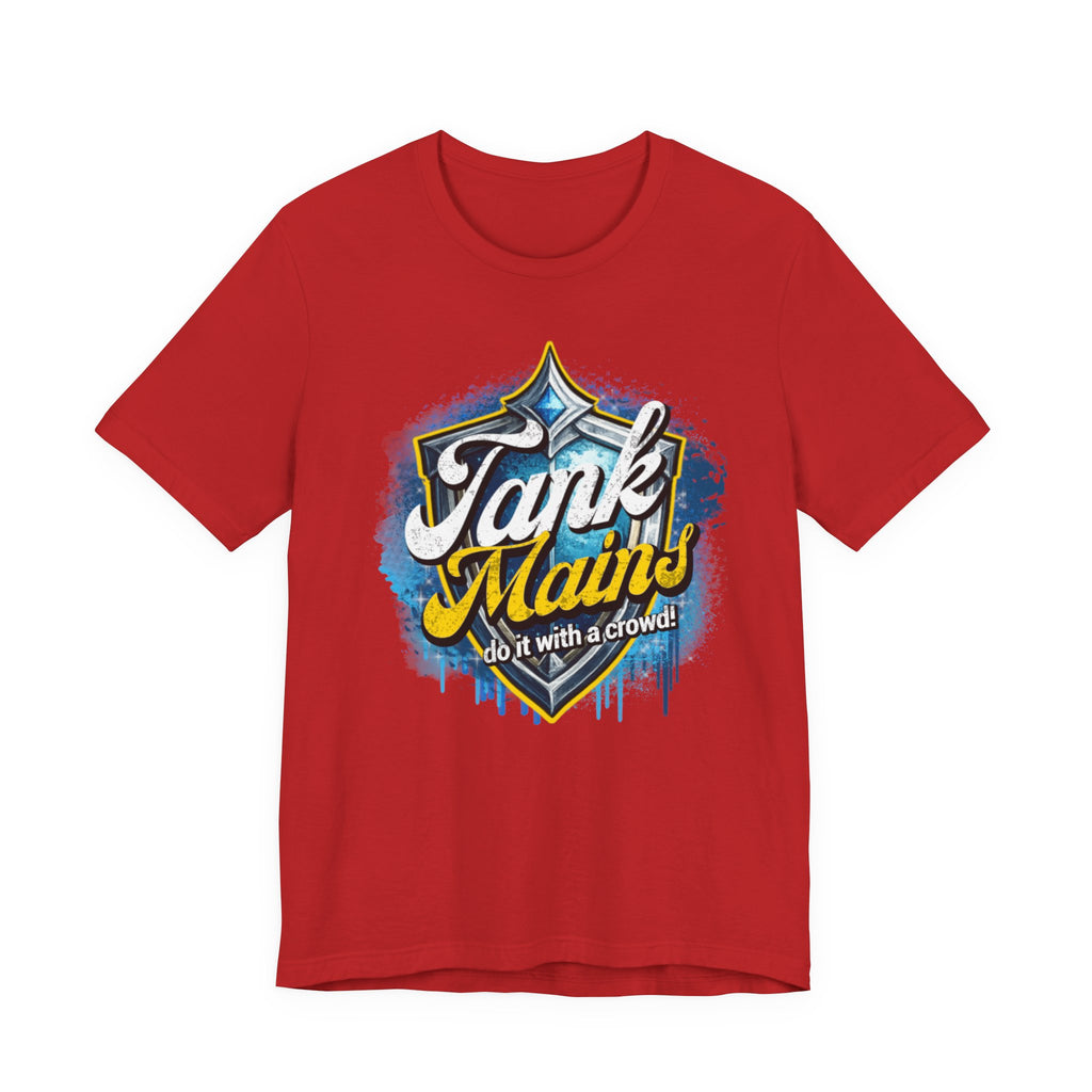 Tank Mains Gaming T‑Shirt — "Do It With a Crowd" Retro Esports Tee