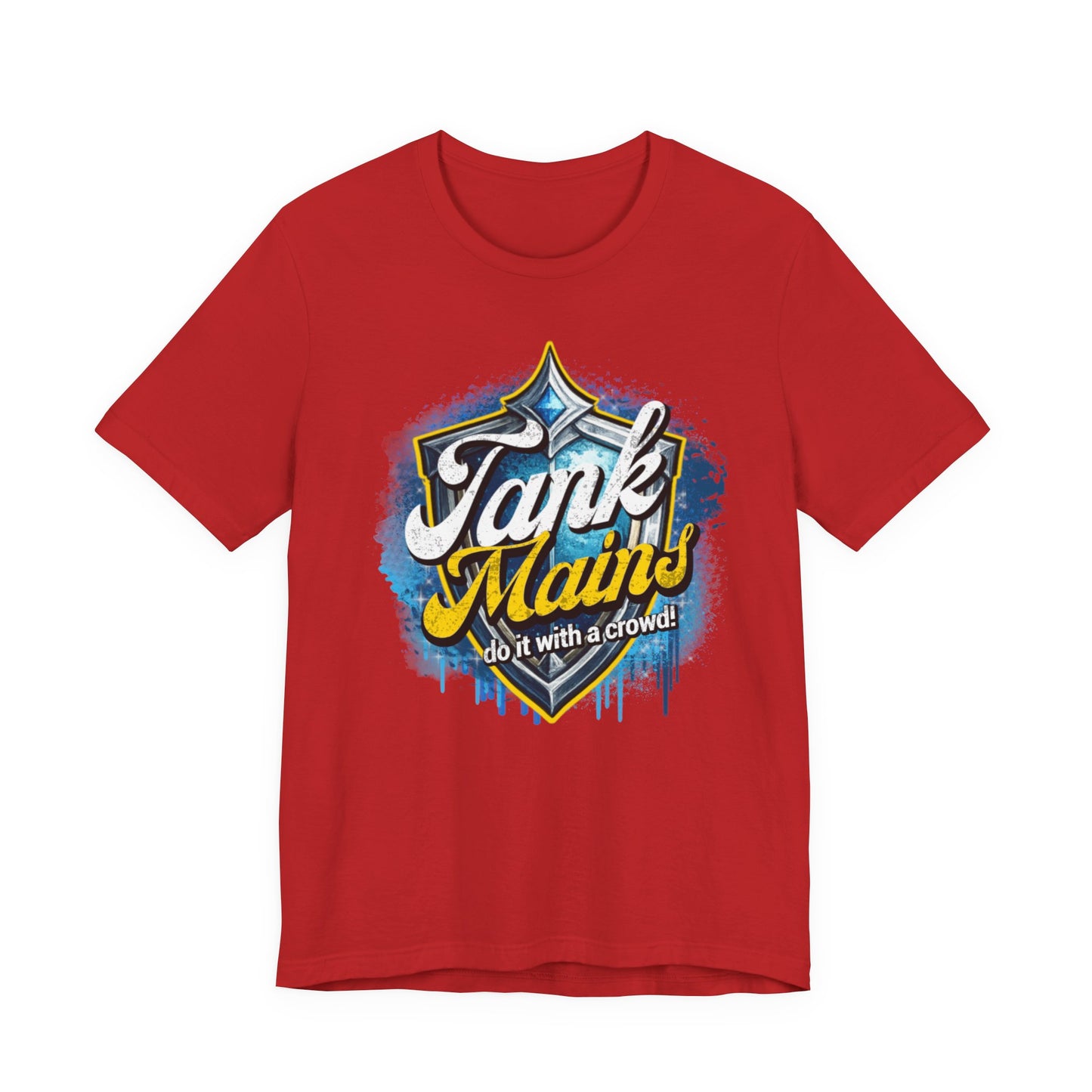 Tank Mains Gaming T‑Shirt — "Do It With a Crowd" Retro Esports Tee