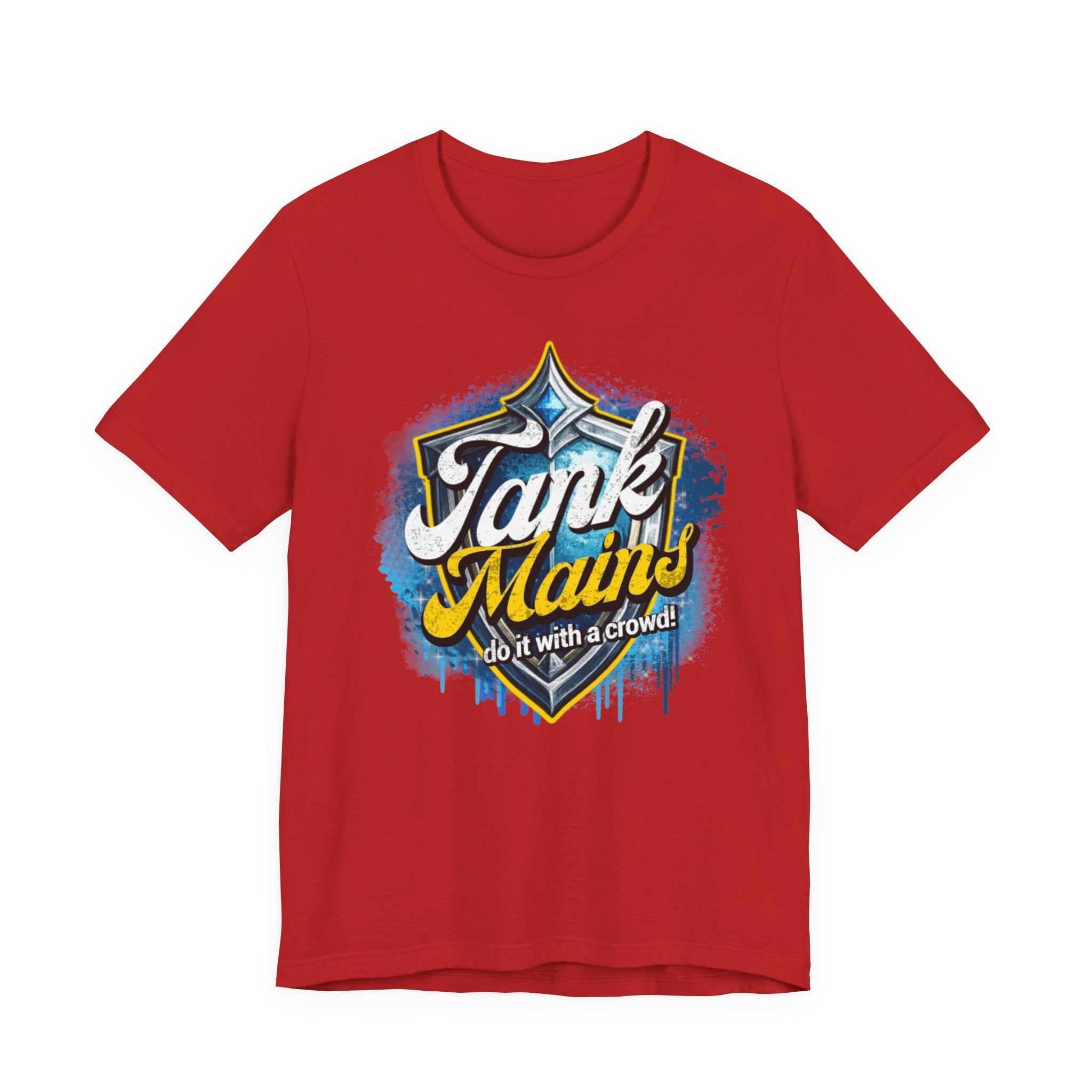 Tank Mains Gaming T‑Shirt — "Do It With a Crowd" Retro Esports Tee