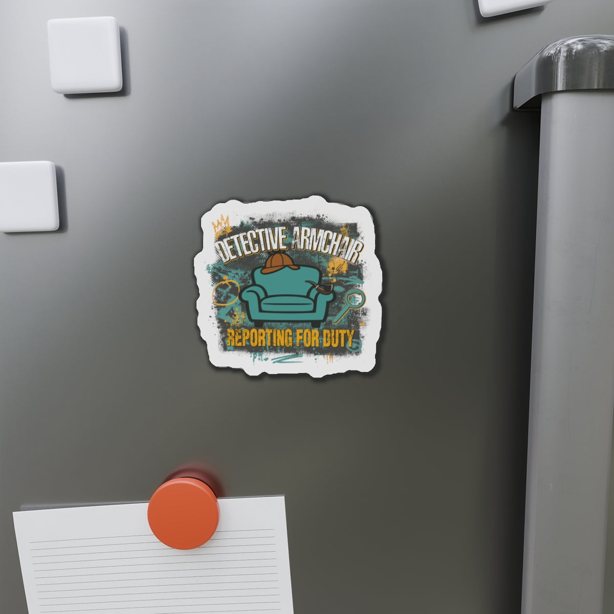 Armchair Detective Reporting for Duty True Crime Die-Cut Magnet