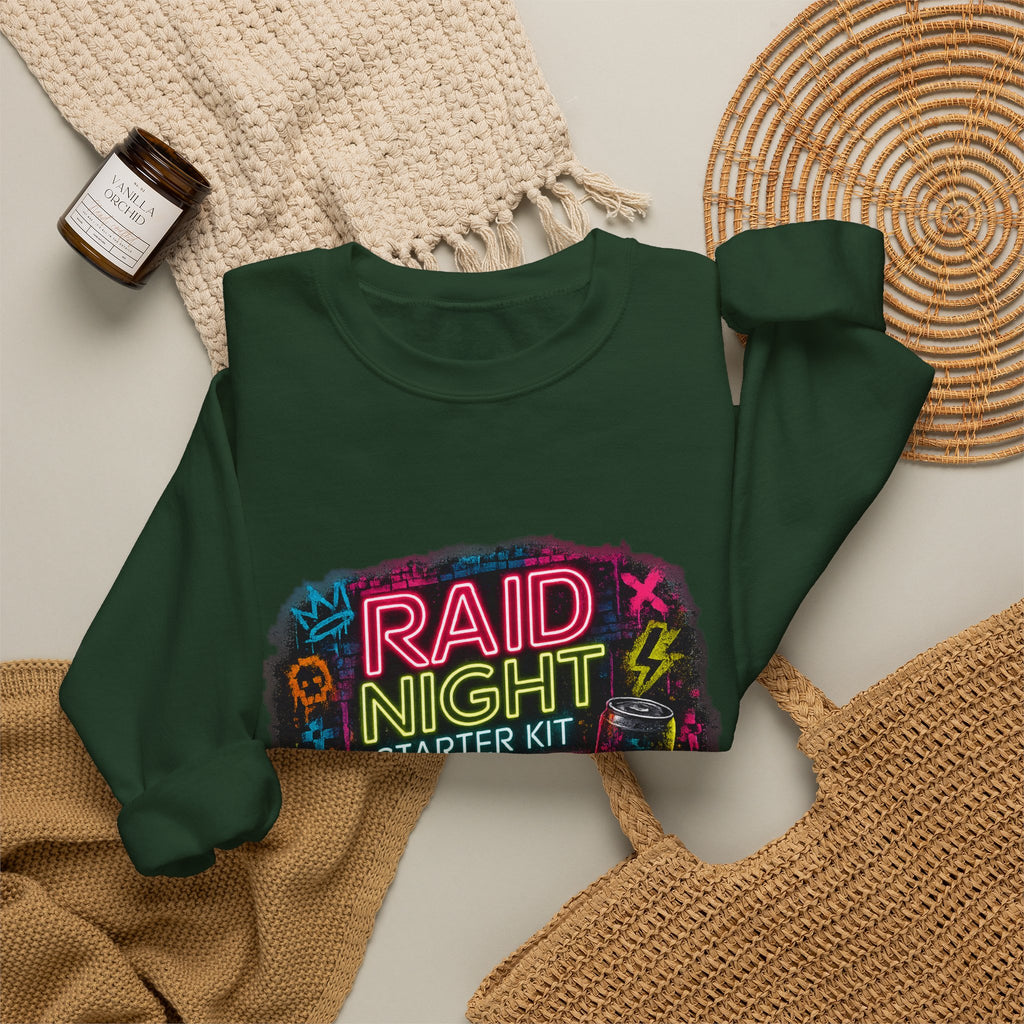 Raid Night Starter Kit | Retro Neon Gamer Sweatshirt