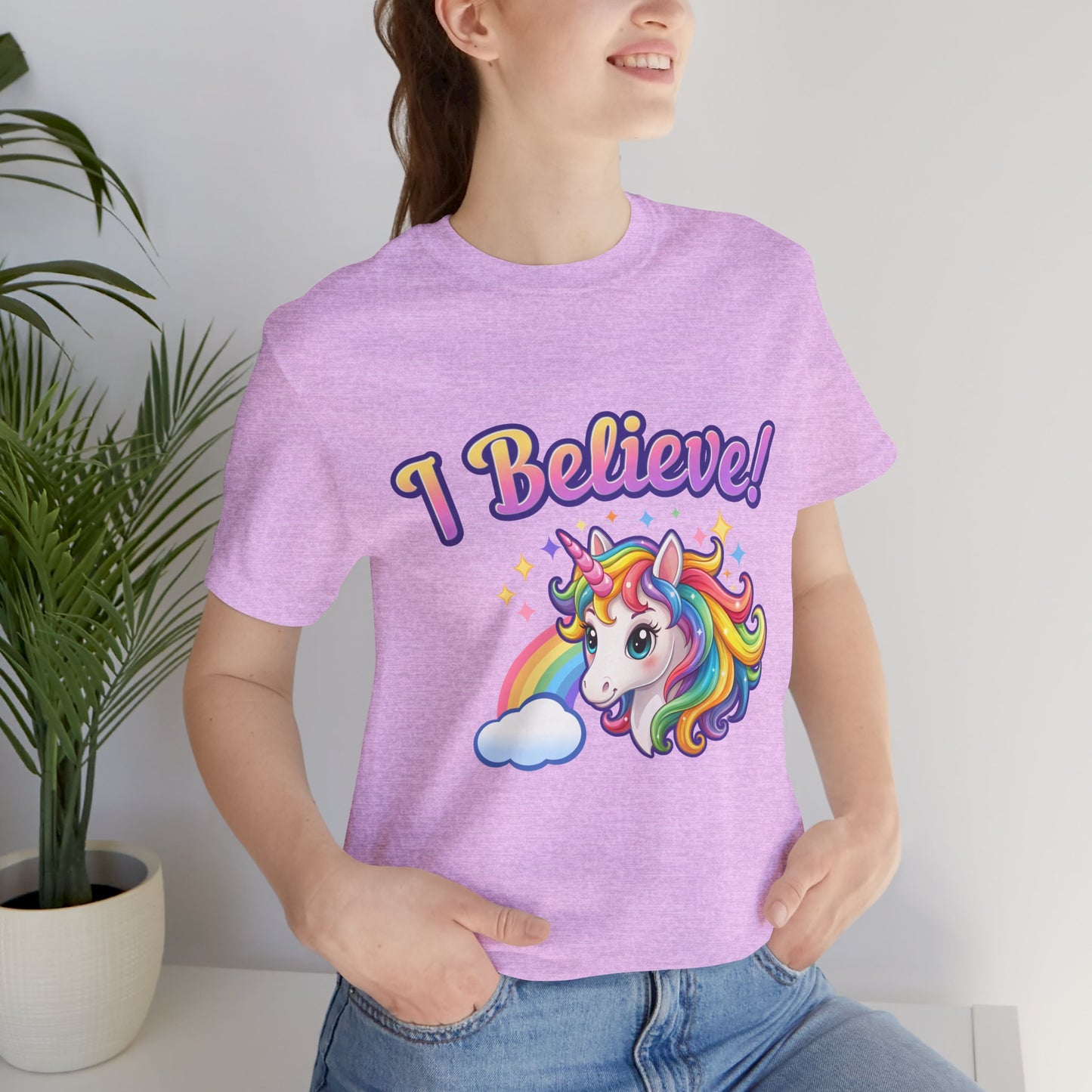 I Believe! Unicorn Fantasy T-Shirt | Magical Rainbow Mythical Creature Graphic Tee