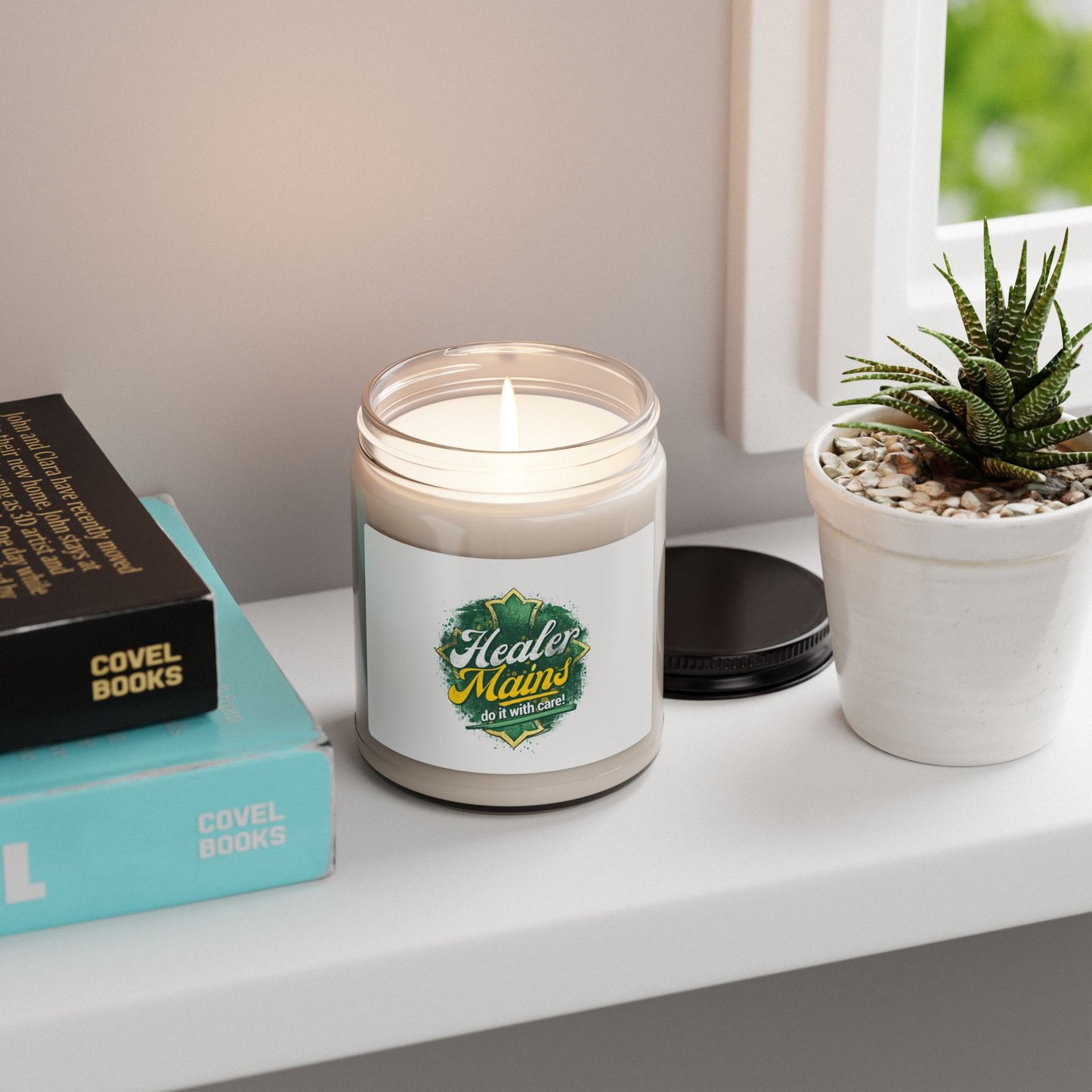 Healer Mains Scented Soy Candle - 9oz Aromatherapy Candle for Gamer Healers