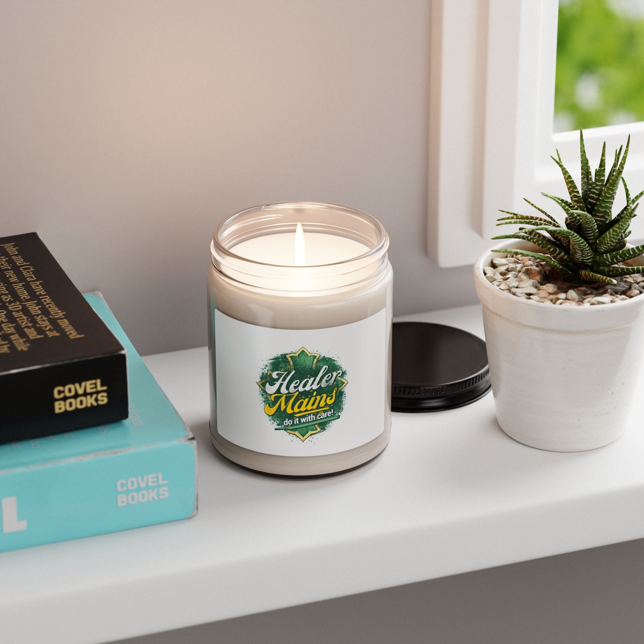 Healer Mains Scented Soy Candle — 9oz Aromatherapy Candle for Gamer or IRL Healers