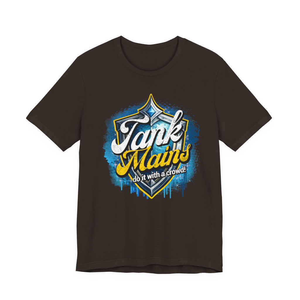 Tank Mains Gaming T‑Shirt — "Do It With a Crowd" Retro Esports Tee