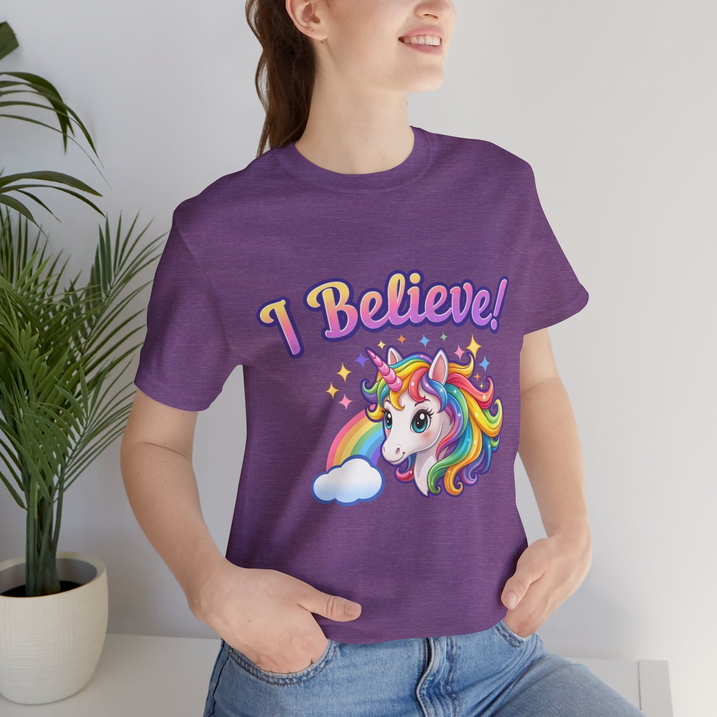 I Believe! Unicorn Fantasy T-Shirt | Magical Rainbow Mythical Creature Graphic Tee