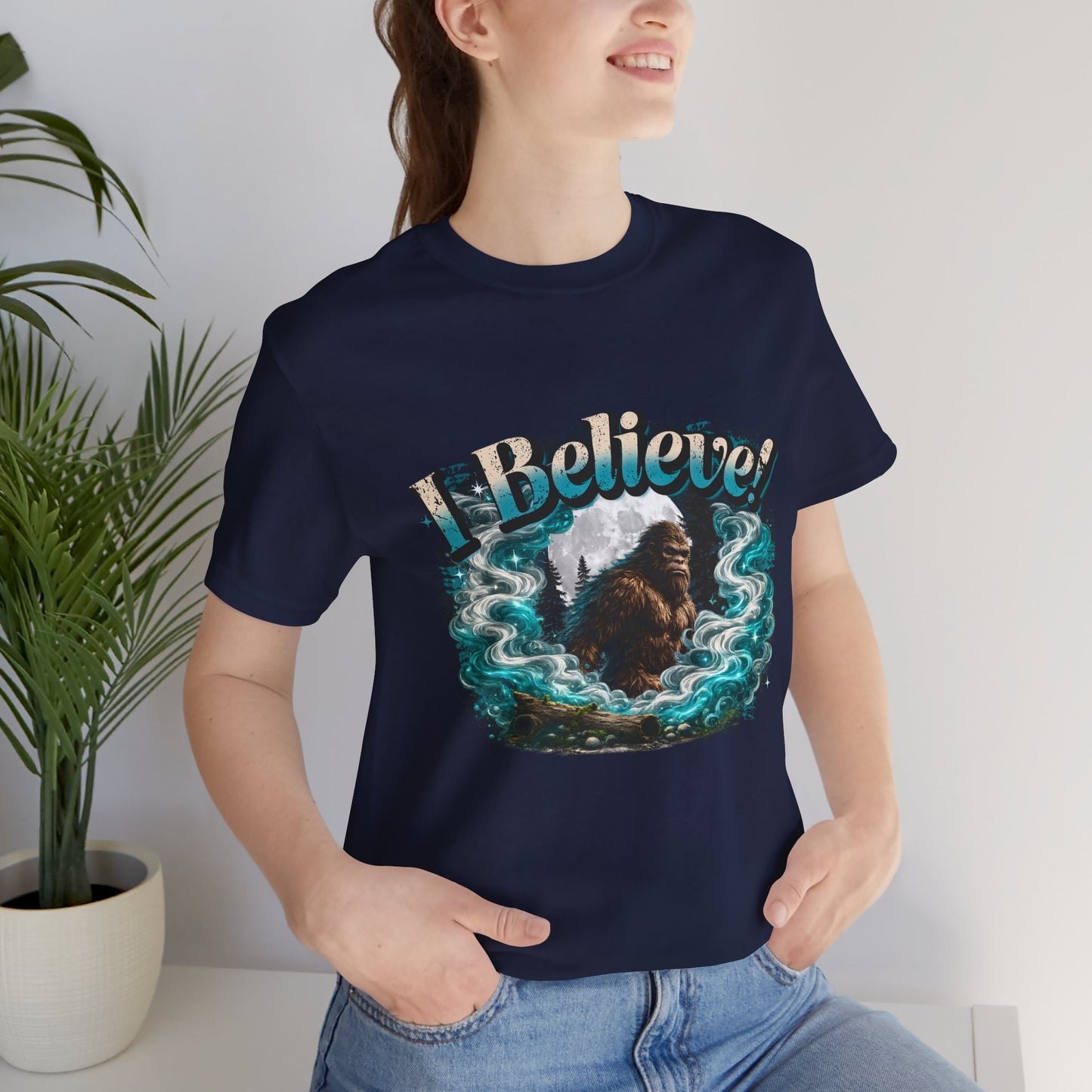 I Believe! Bigfoot T-Shirt | Sasquatch Cryptid Wilderness Graphic Tee