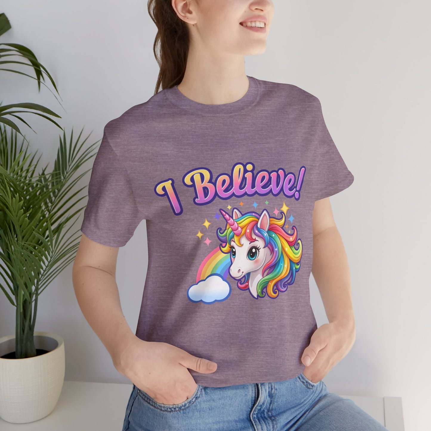 I Believe! Unicorn Fantasy T-Shirt | Magical Rainbow Mythical Creature Graphic Tee