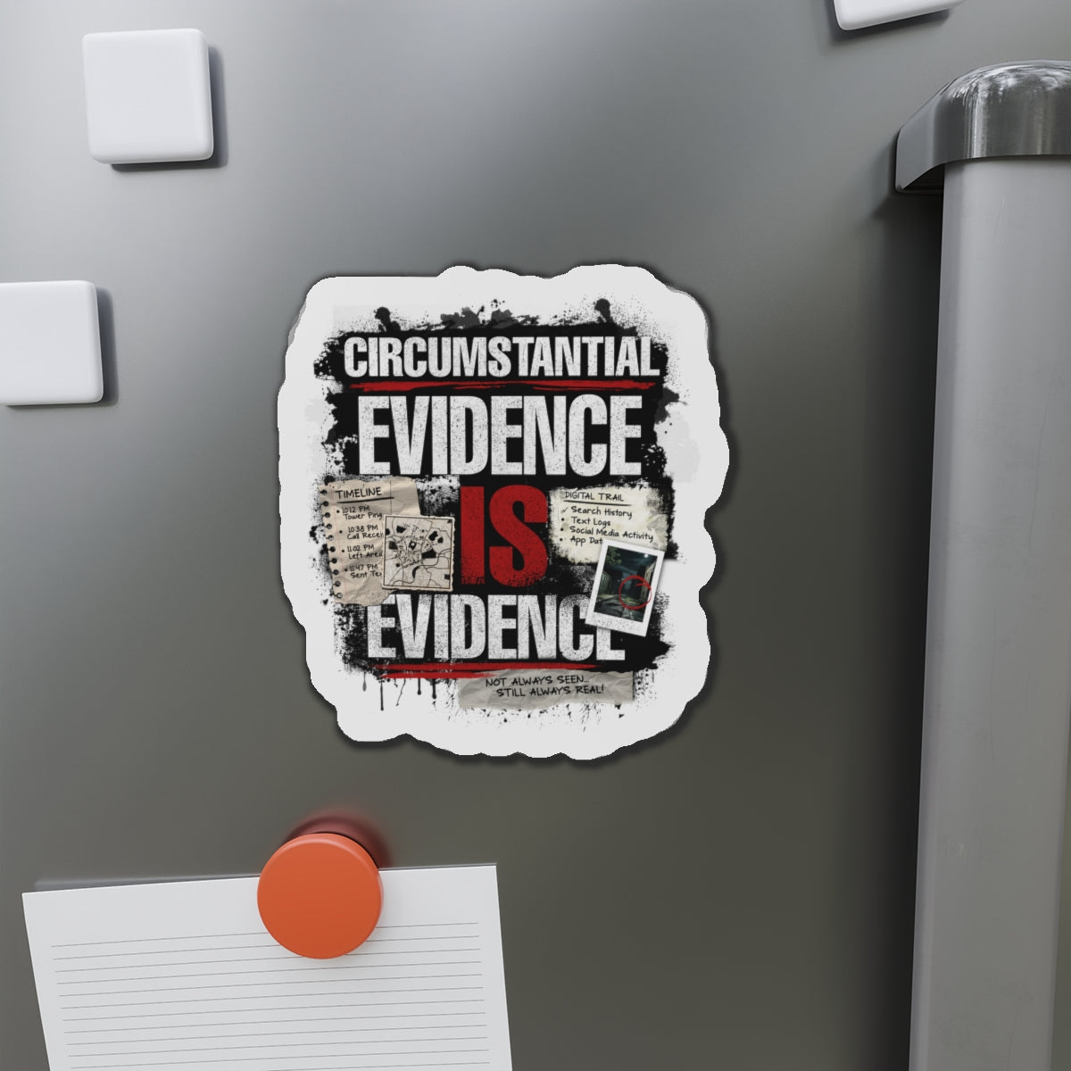 Circumstantial Evidence Is Evidence True Crime Die-Cut Magnet