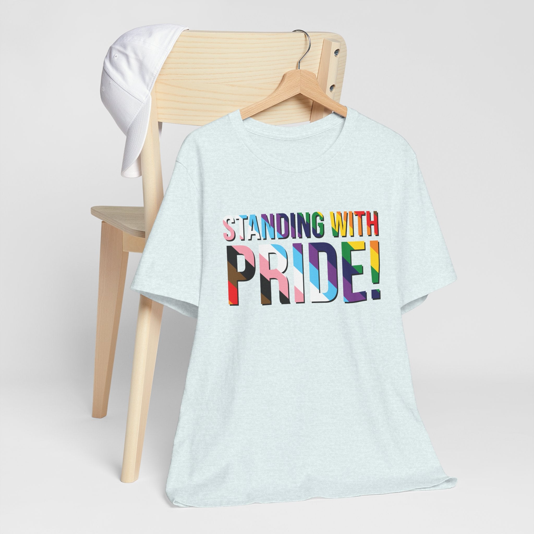 Standing With Pride T-Shirt — Rainbow Ally LGBTQ+ Support Tee