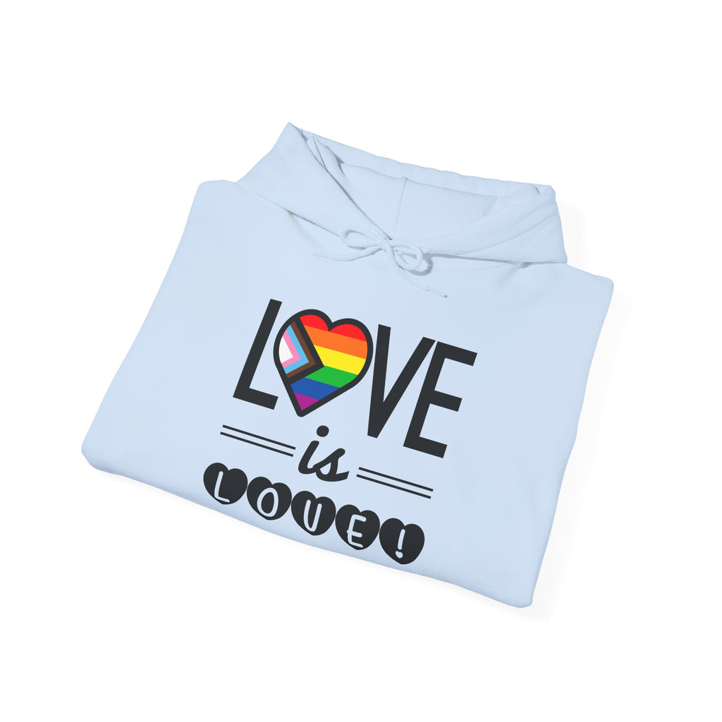 Love Is Love Hoodie — Rainbow Heart Pride Pullover