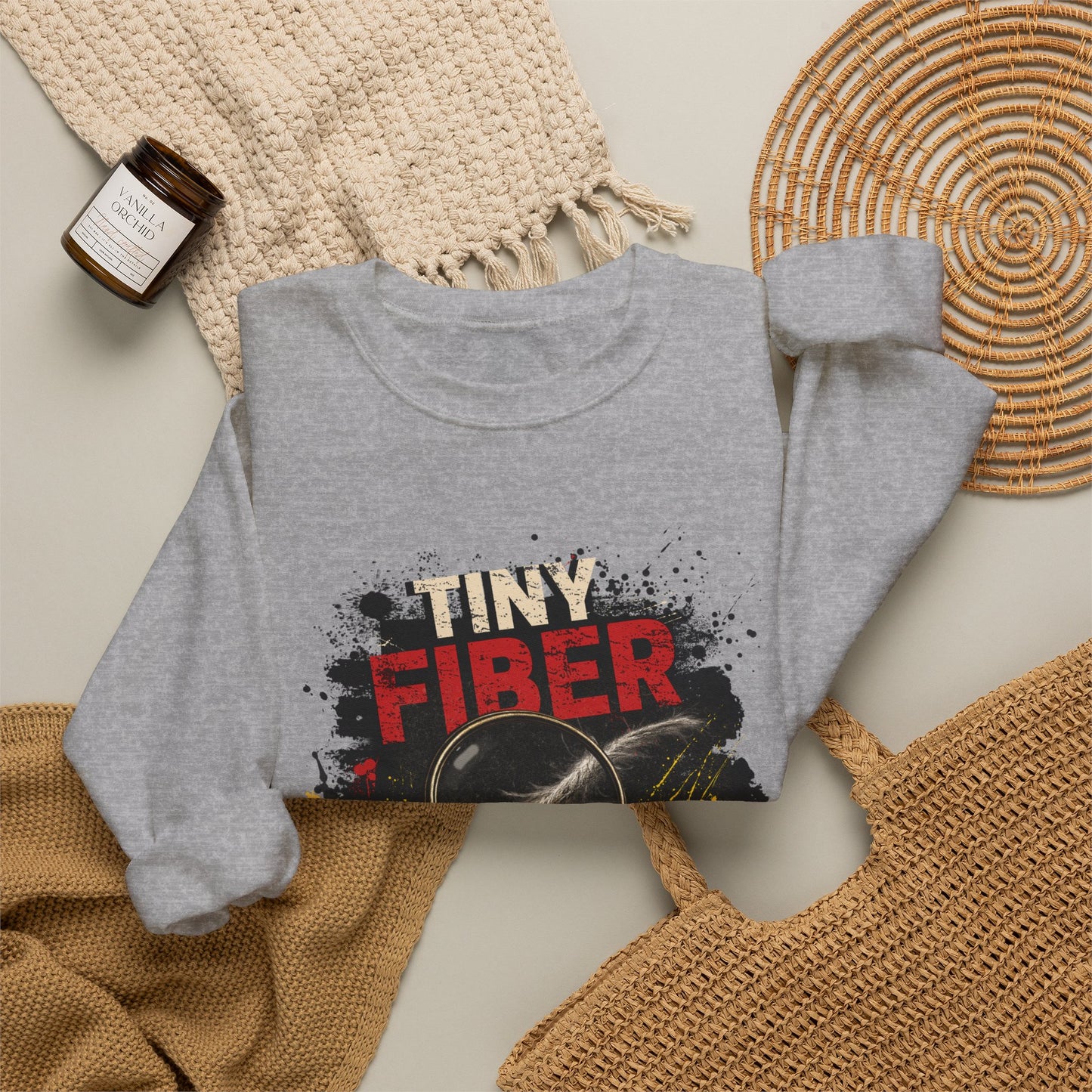 Tiny Fiber Huge Breakthrough Crewneck Sweatshirt | True Crime Forensics Pullover