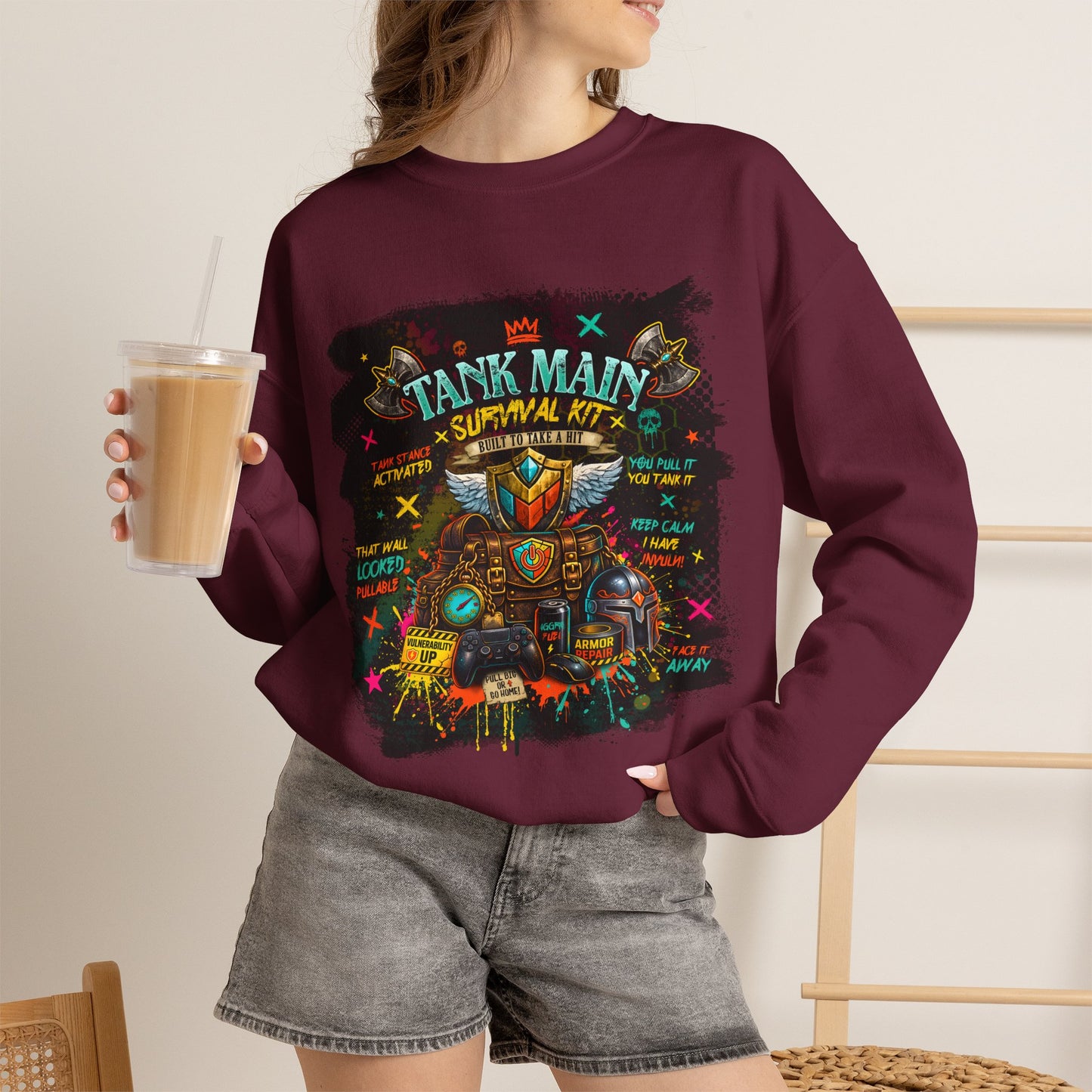 Tank Main Survival Kit | Fantasy Gamer Sweatshirt