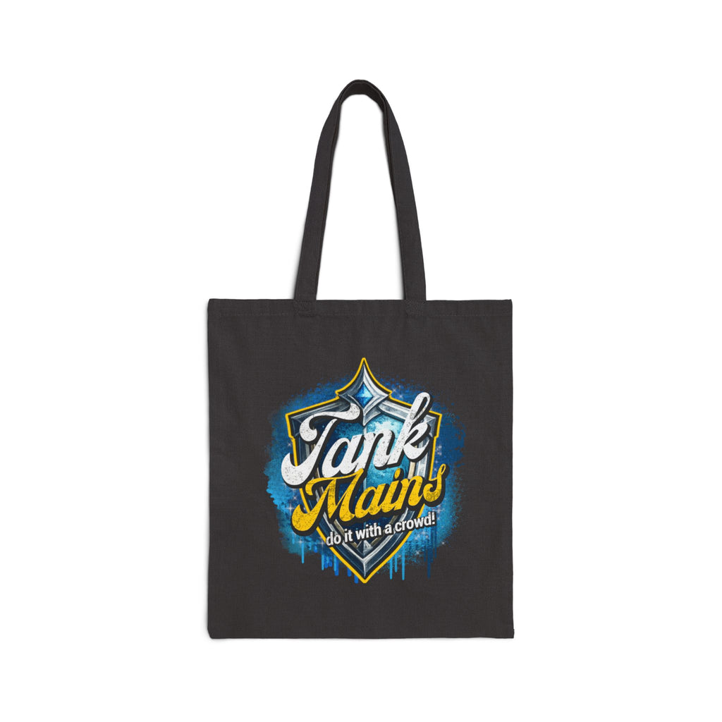 Tank Mains Graphic Tote Bag — "Tank Mains do it with a crowd" Cotton Canvas Tote