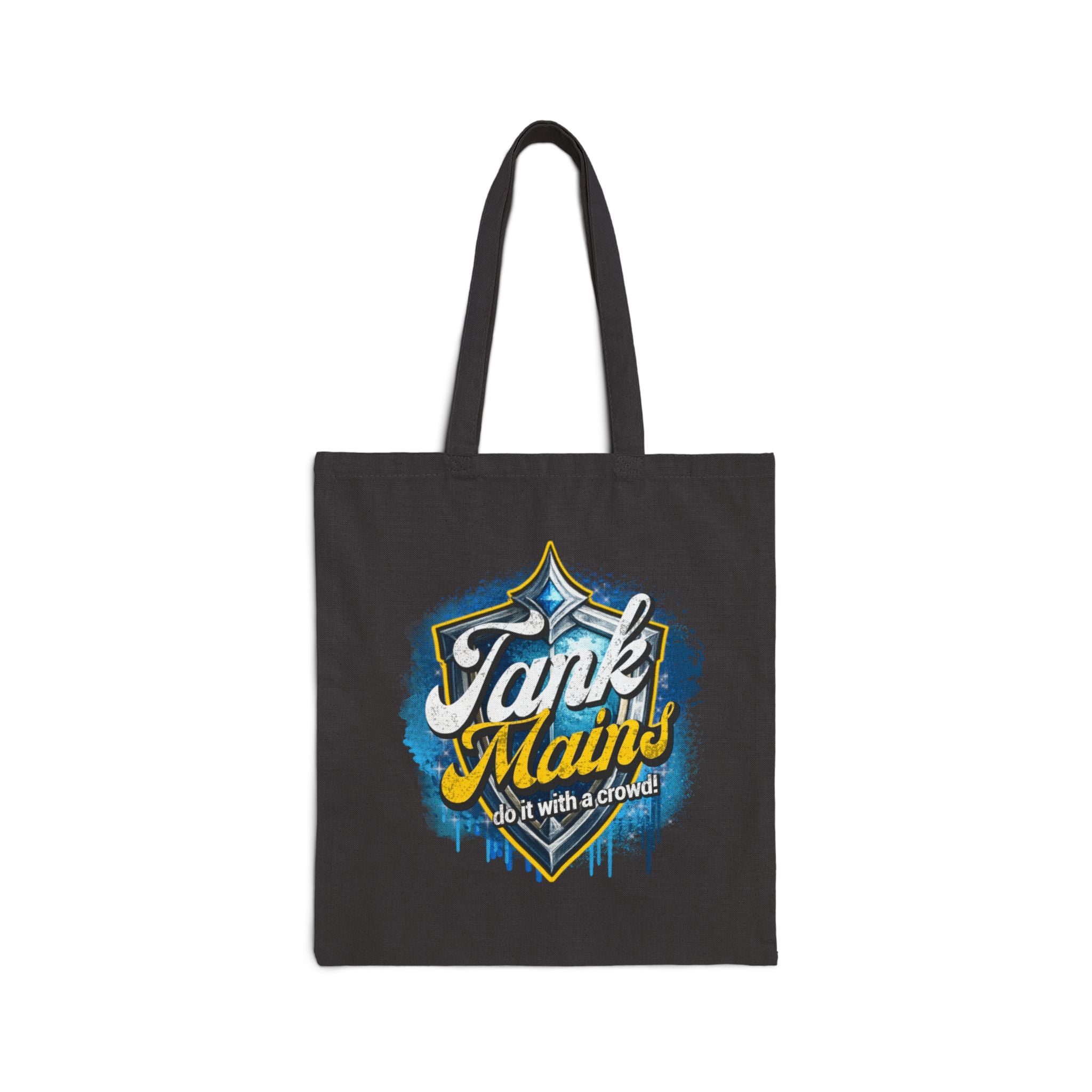 Tank Mains Graphic Tote Bag — "Tank Mains do it with a crowd" Cotton Canvas Tote