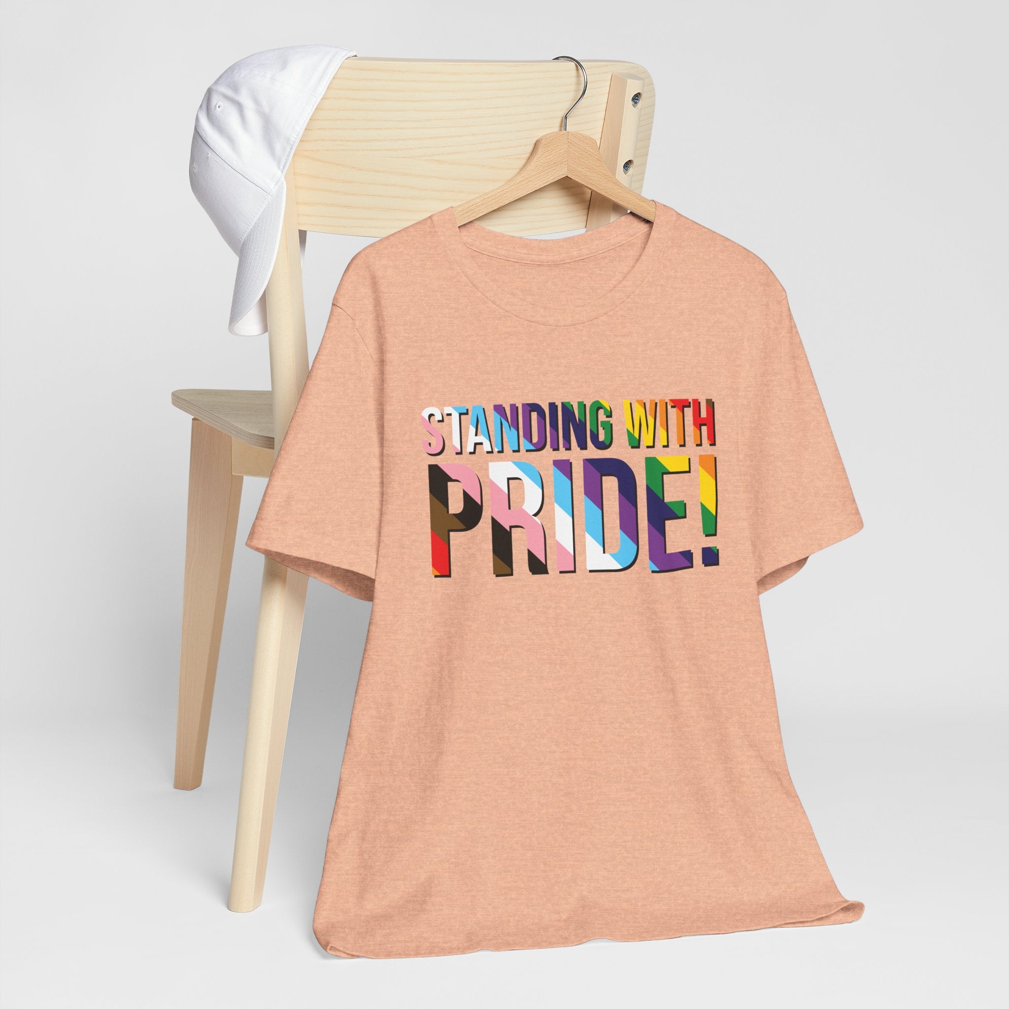 Standing With Pride T-Shirt — Rainbow Ally LGBTQ+ Support Tee