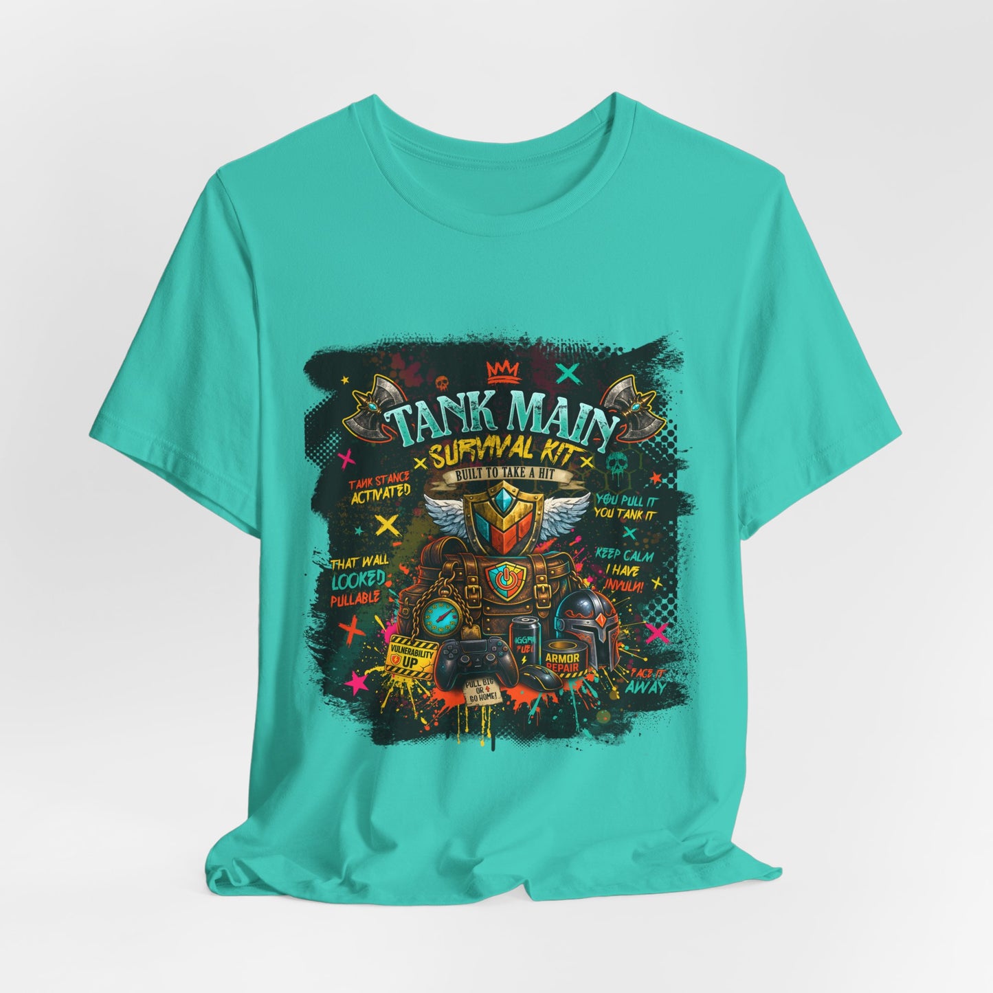 Tank Main Survival Kit – MMORPG Gamer T-Shirt