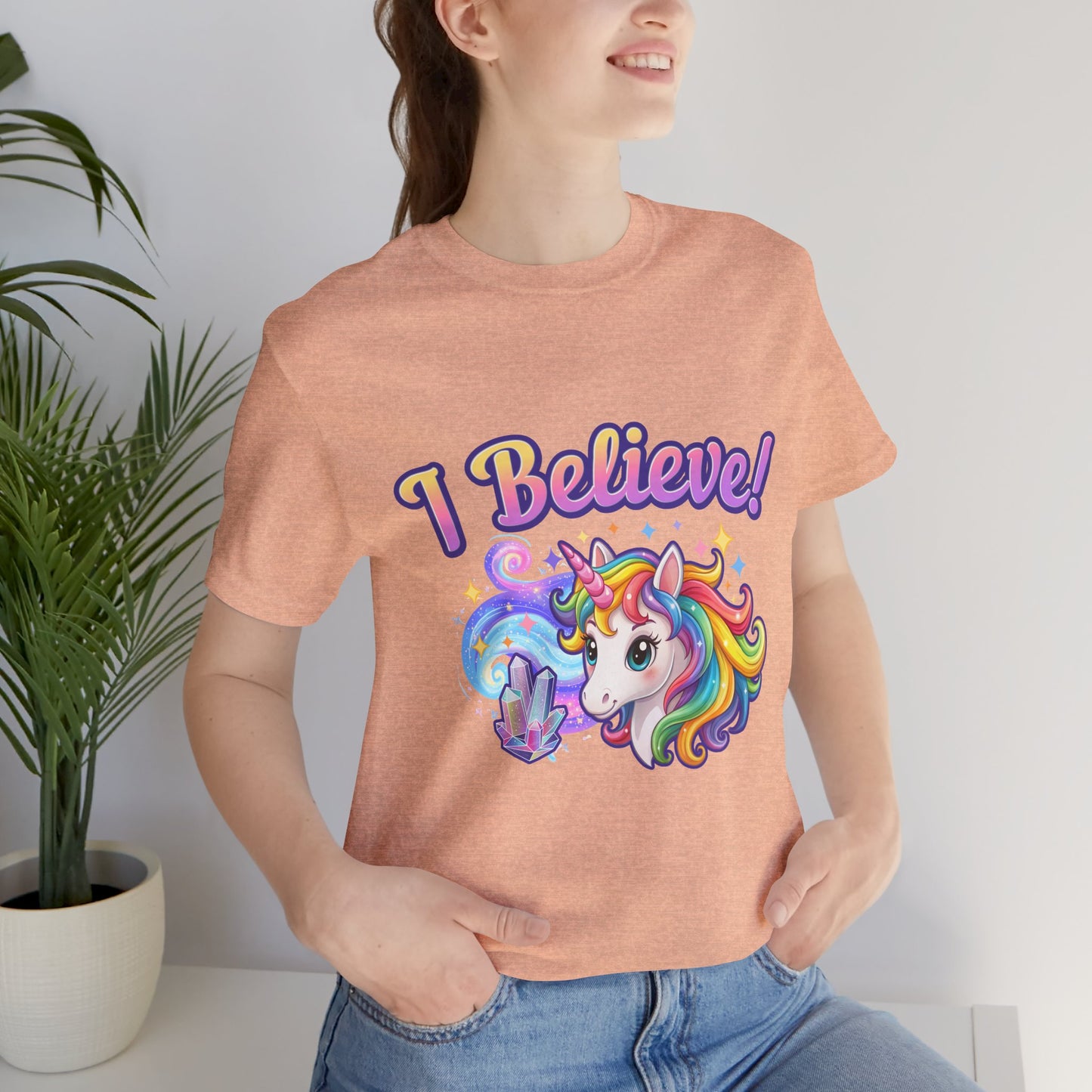 I Believe... Unicorn | Fantasy T-Shirt | Magical Rainbow Mythical Creature Graphic Tee