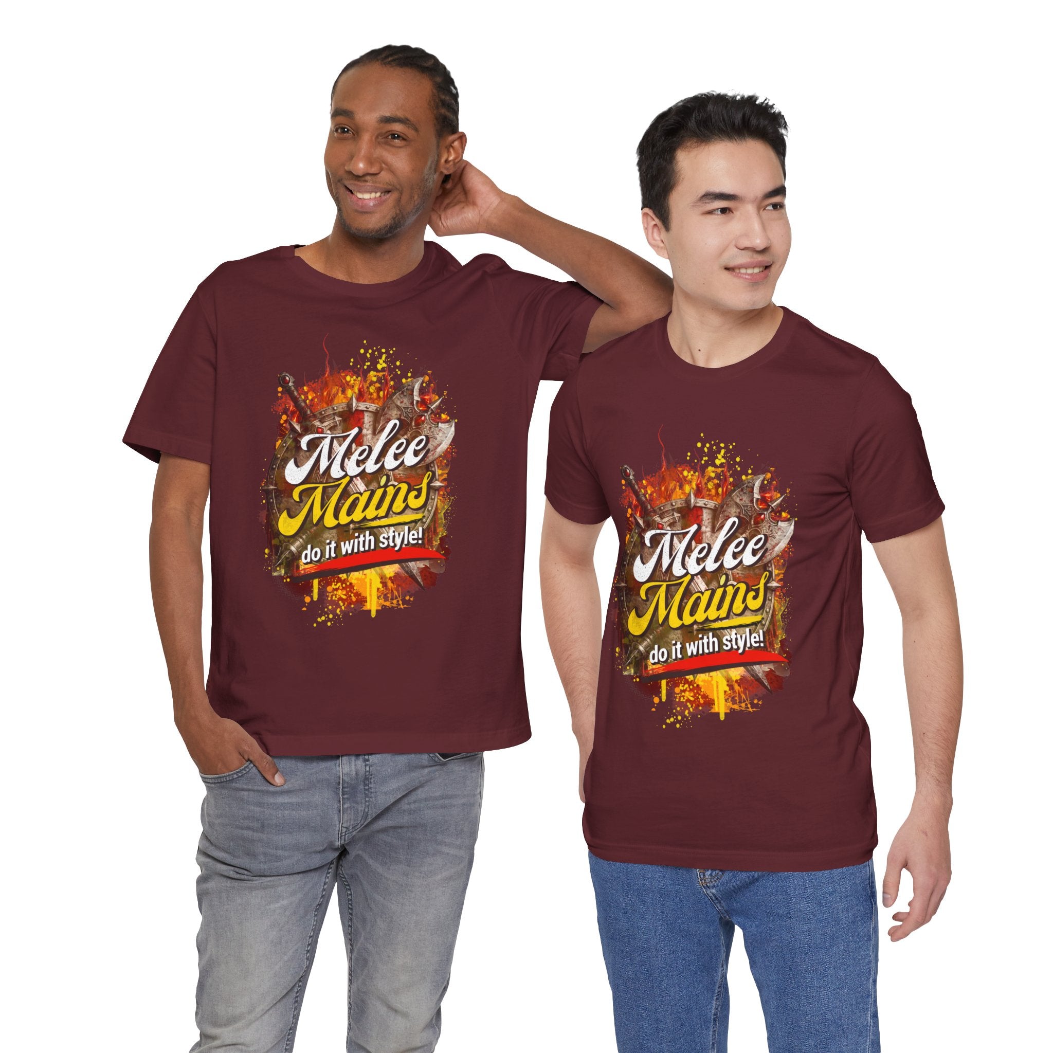 Melee Mains Graphic Tee — “Melee Mains do it with style!” Gamer T‑Shirt
