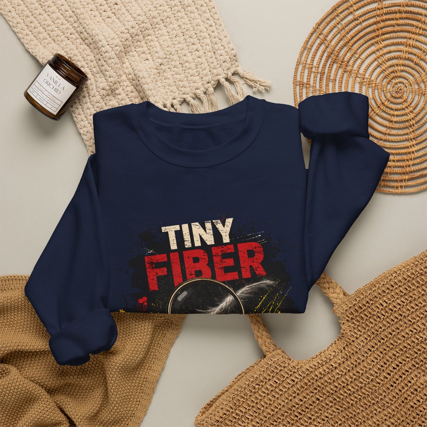 Tiny Fiber Huge Breakthrough Crewneck Sweatshirt | True Crime Forensics Pullover