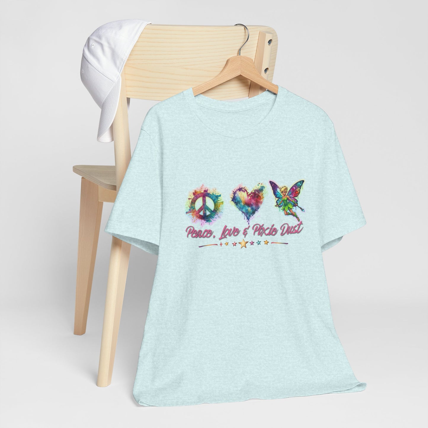 Peace, Love & Pixie Dust Watercolor Fantasy T-Shirt