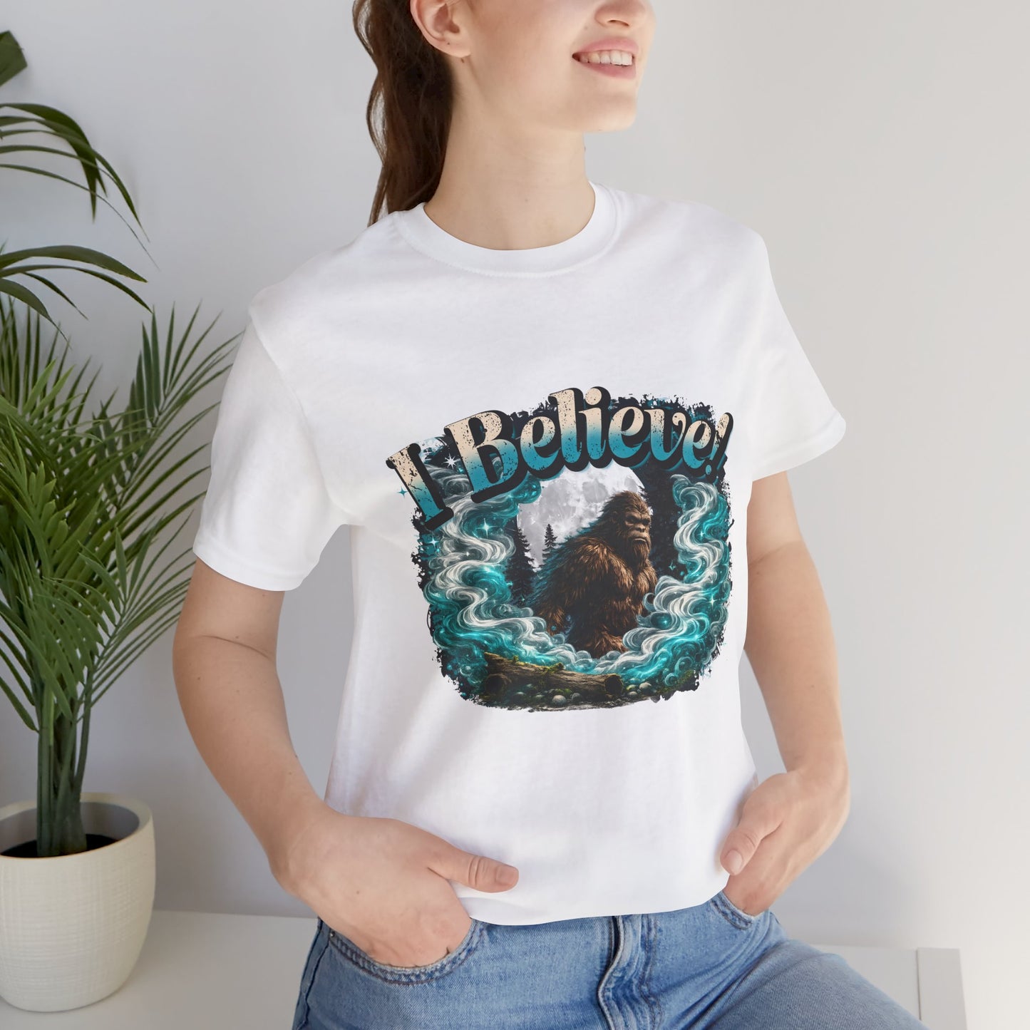 I Believe! Bigfoot T-Shirt | Sasquatch Cryptid Wilderness Graphic Tee