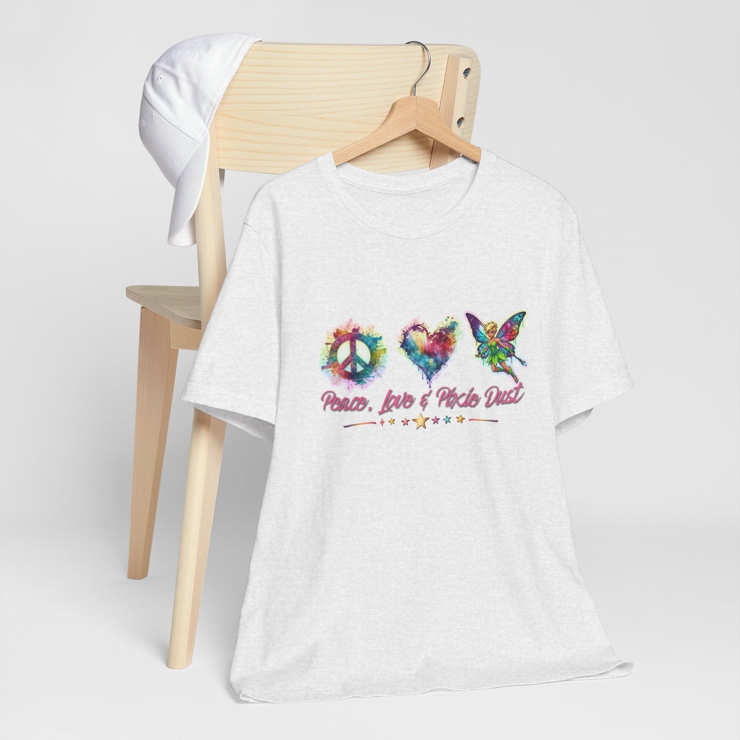 Peace, Love & Pixie Dust Watercolor Fantasy T-Shirt
