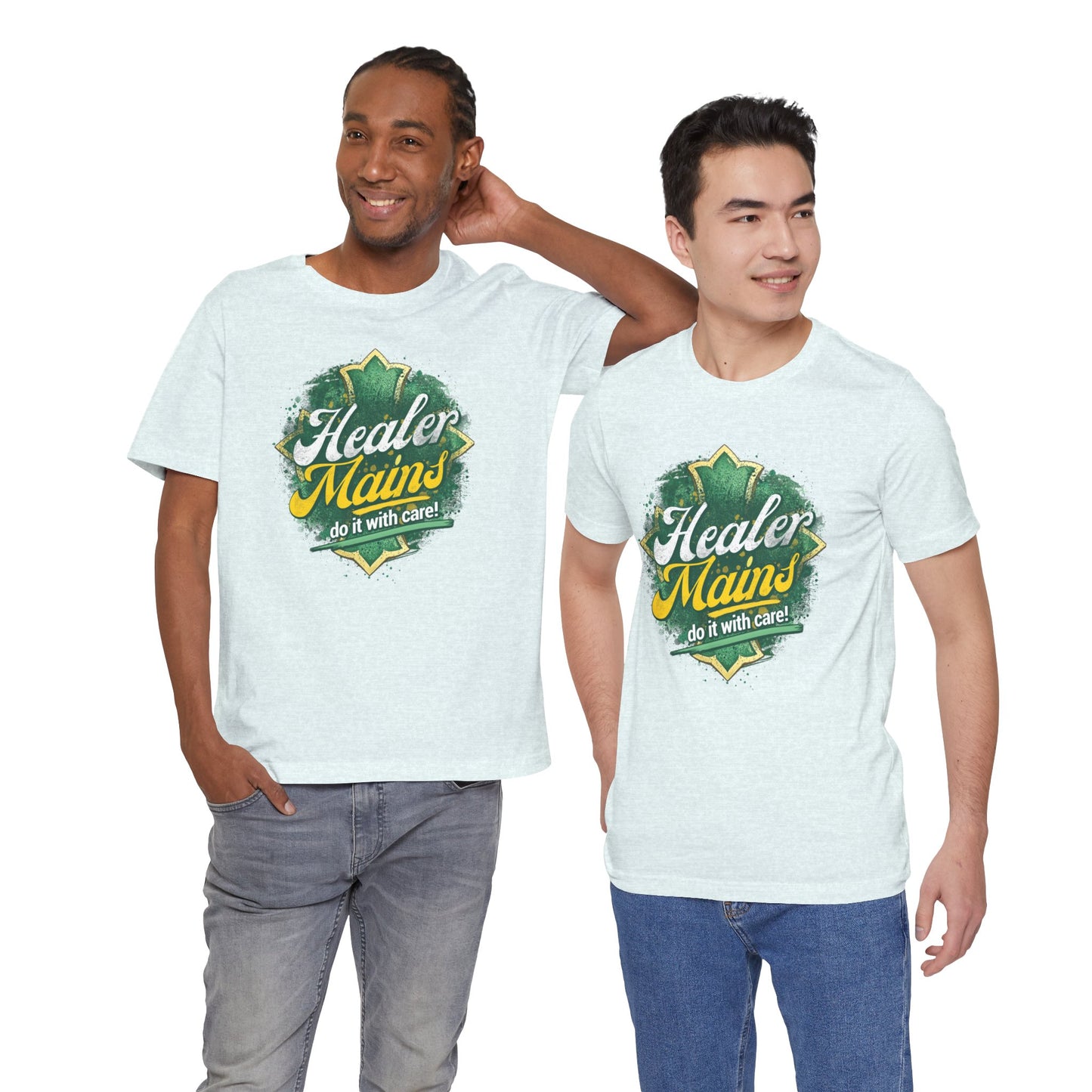 Healer Mains T-Shirt – “Do It With Care” Gamer Healer Tee