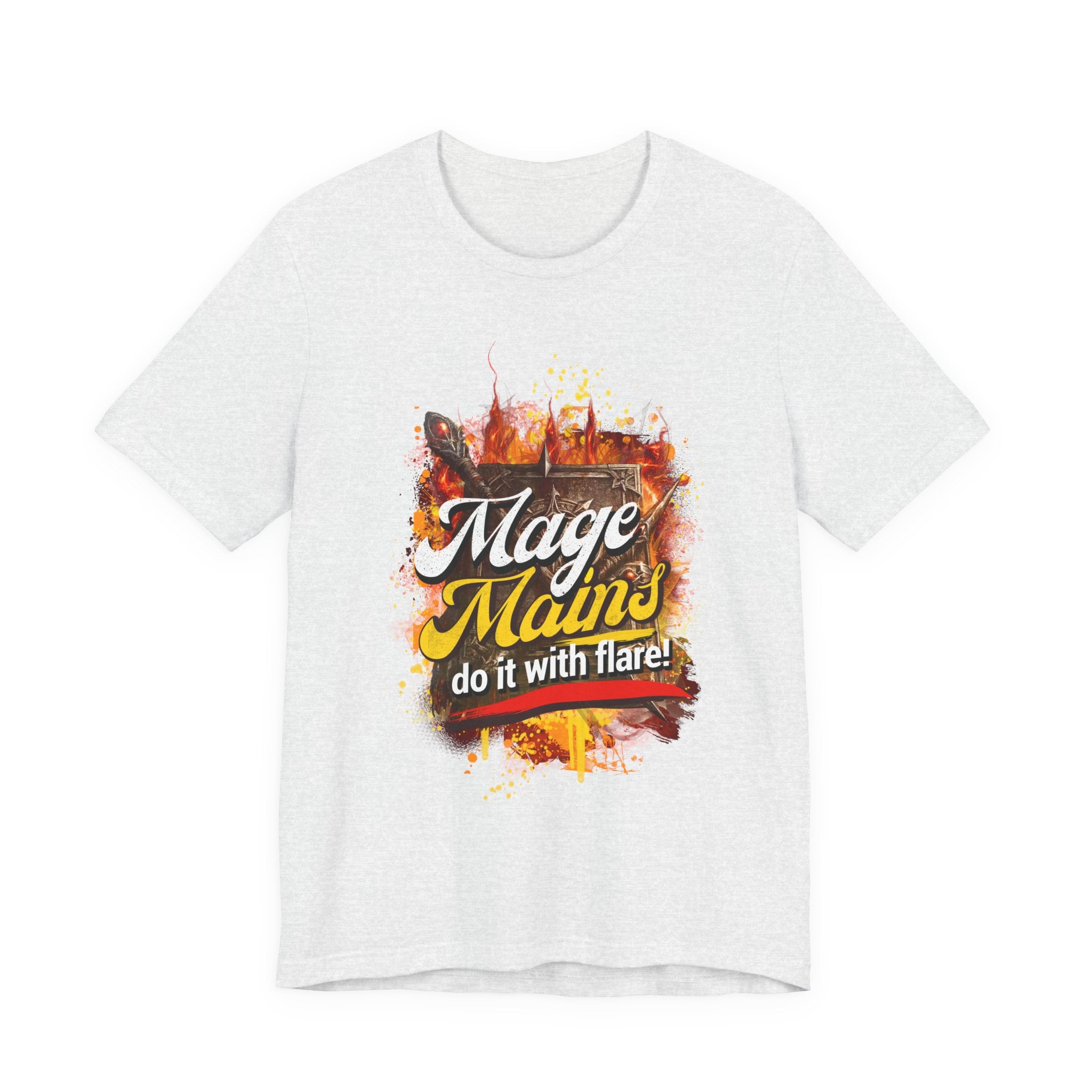 Mage Mains Tee — "Do It With Flare!" Fantasy Gamer Spellcaster T-Shirt