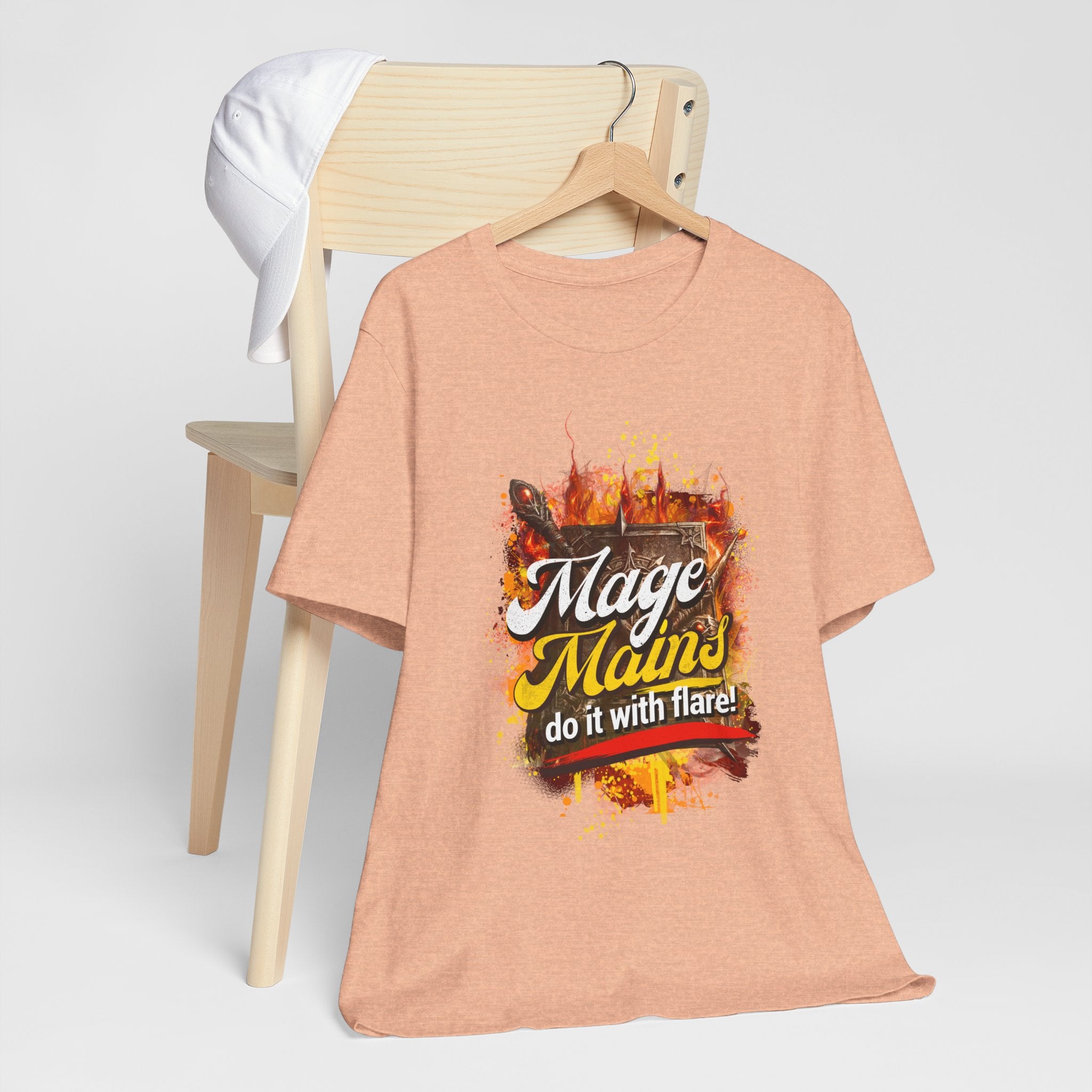 Mage Mains Tee — "Do It With Flare!" Fantasy Gamer Spellcaster T-Shirt