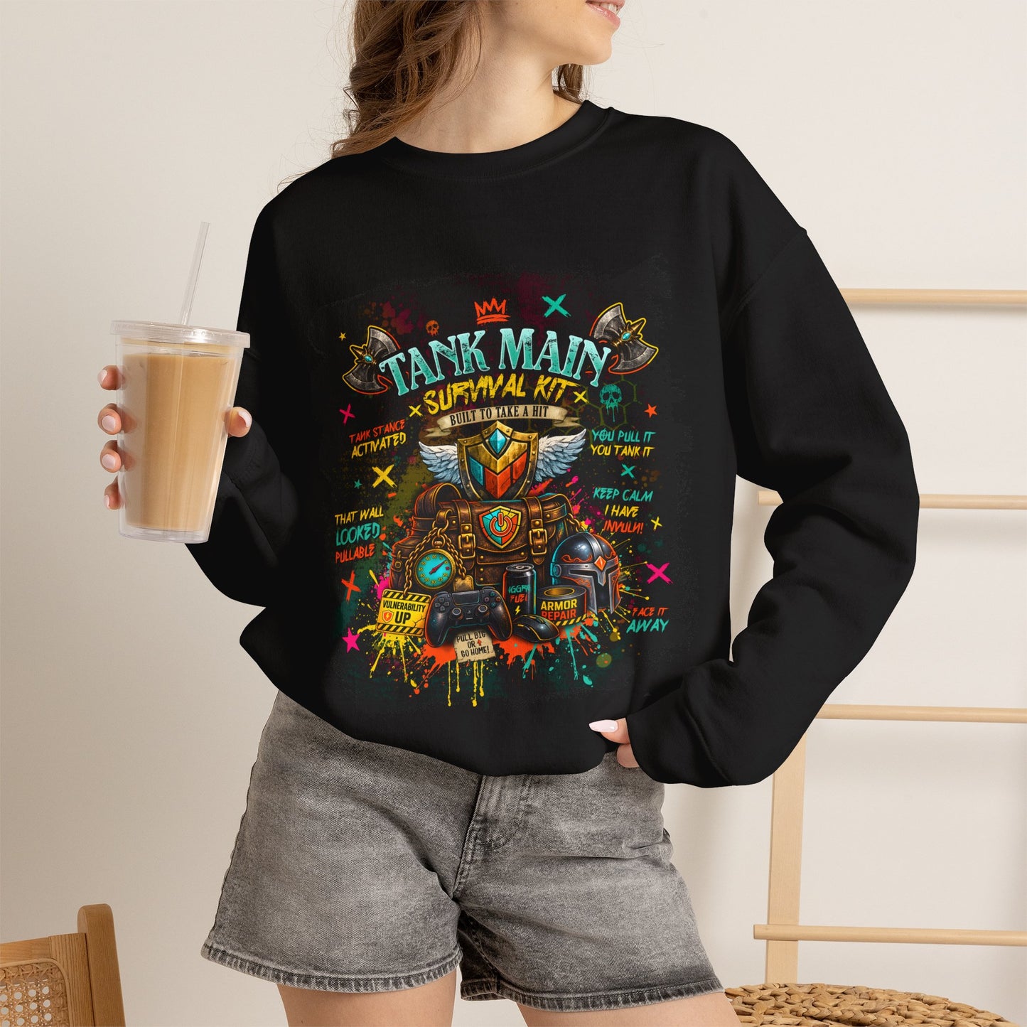 Tank Main Survival Kit | Fantasy Gamer Sweatshirt