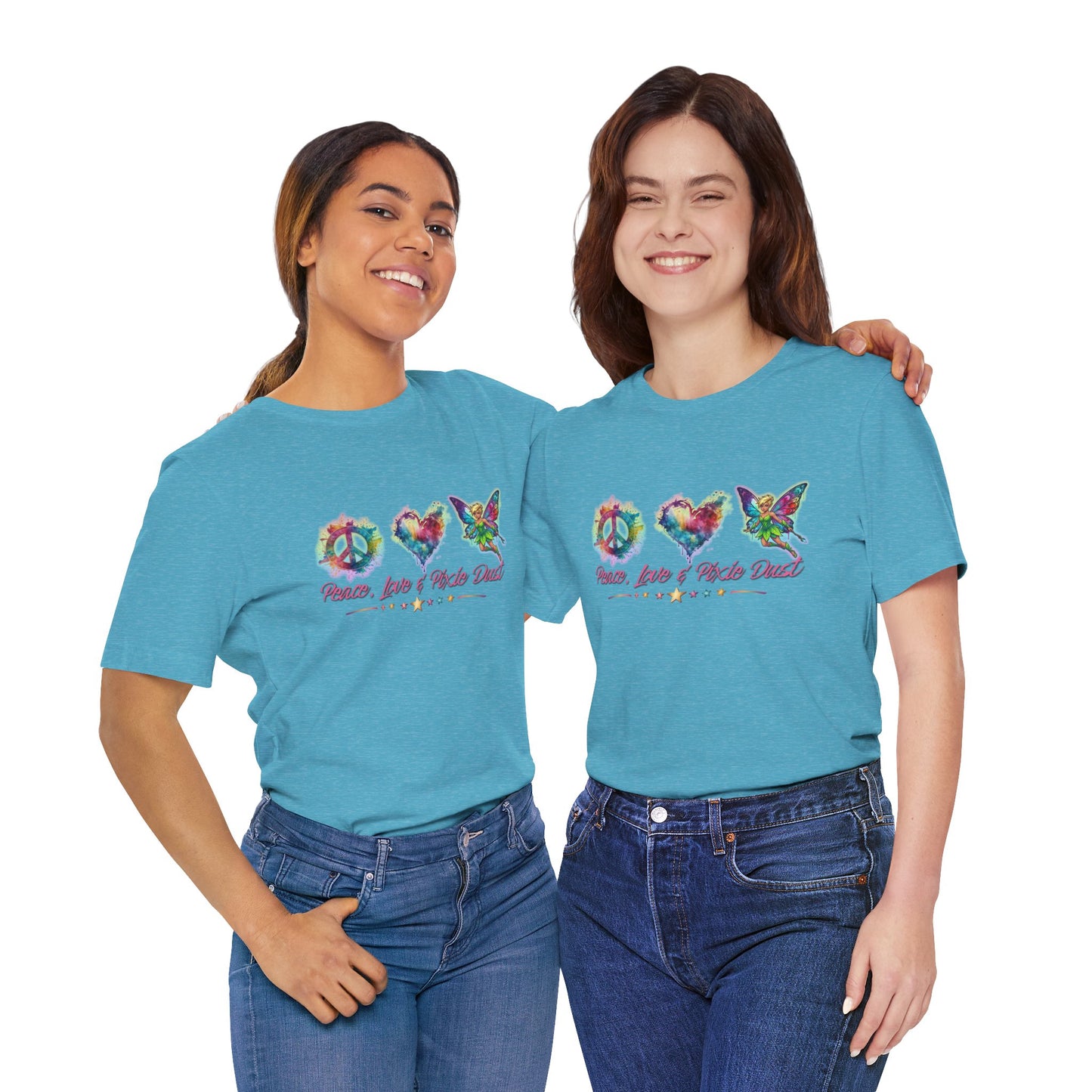 Peace, Love & Pixie Dust Watercolor Fantasy T-Shirt