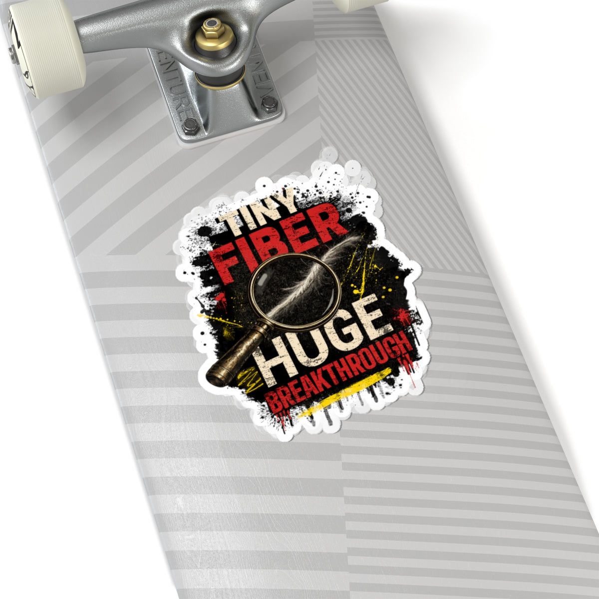 Tiny Fiber Huge Breakthrough True Crime Sticker | Forensic Science Vinyl Decal