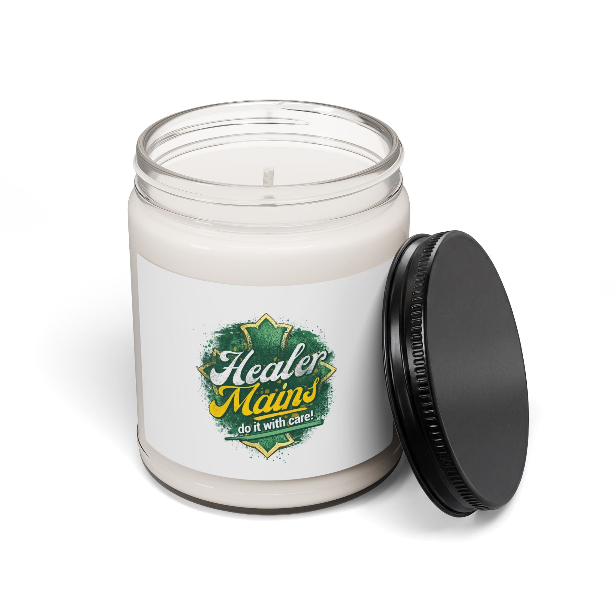 Healer Mains Scented Soy Candle — 9oz Aromatherapy Candle for Gamer or IRL Healers